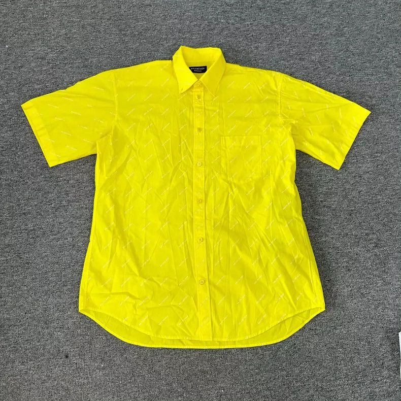 Balenciaga Balenciaga Logo Print Short Sleeve Shirt - dmc Size US M / EU 48-50 / 2 - 1 Thumbnail