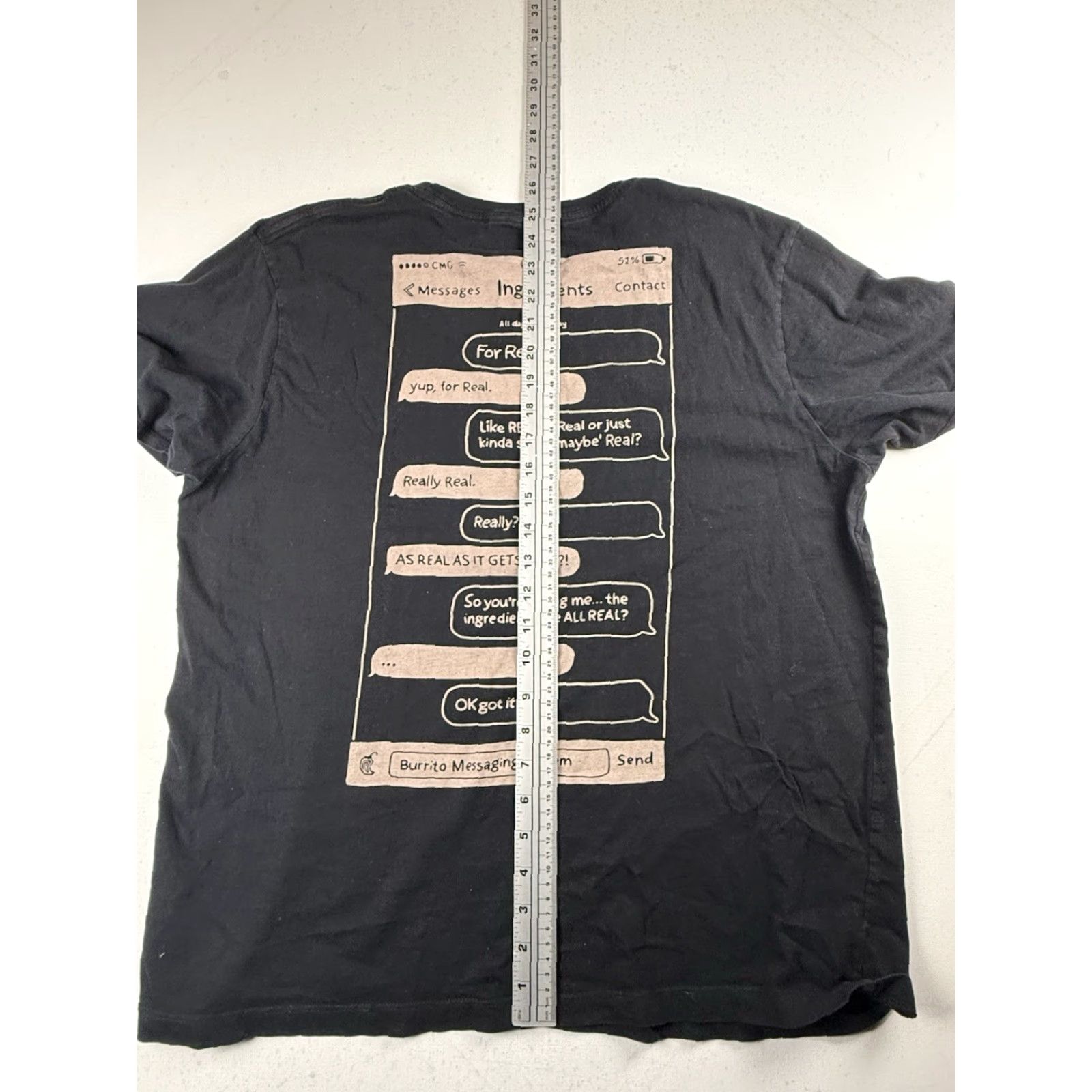 Vintage Chipotle T-Shirt Short Sleeve Adult Large Black Size US L / EU 52-54 / 3 - 7 Thumbnail