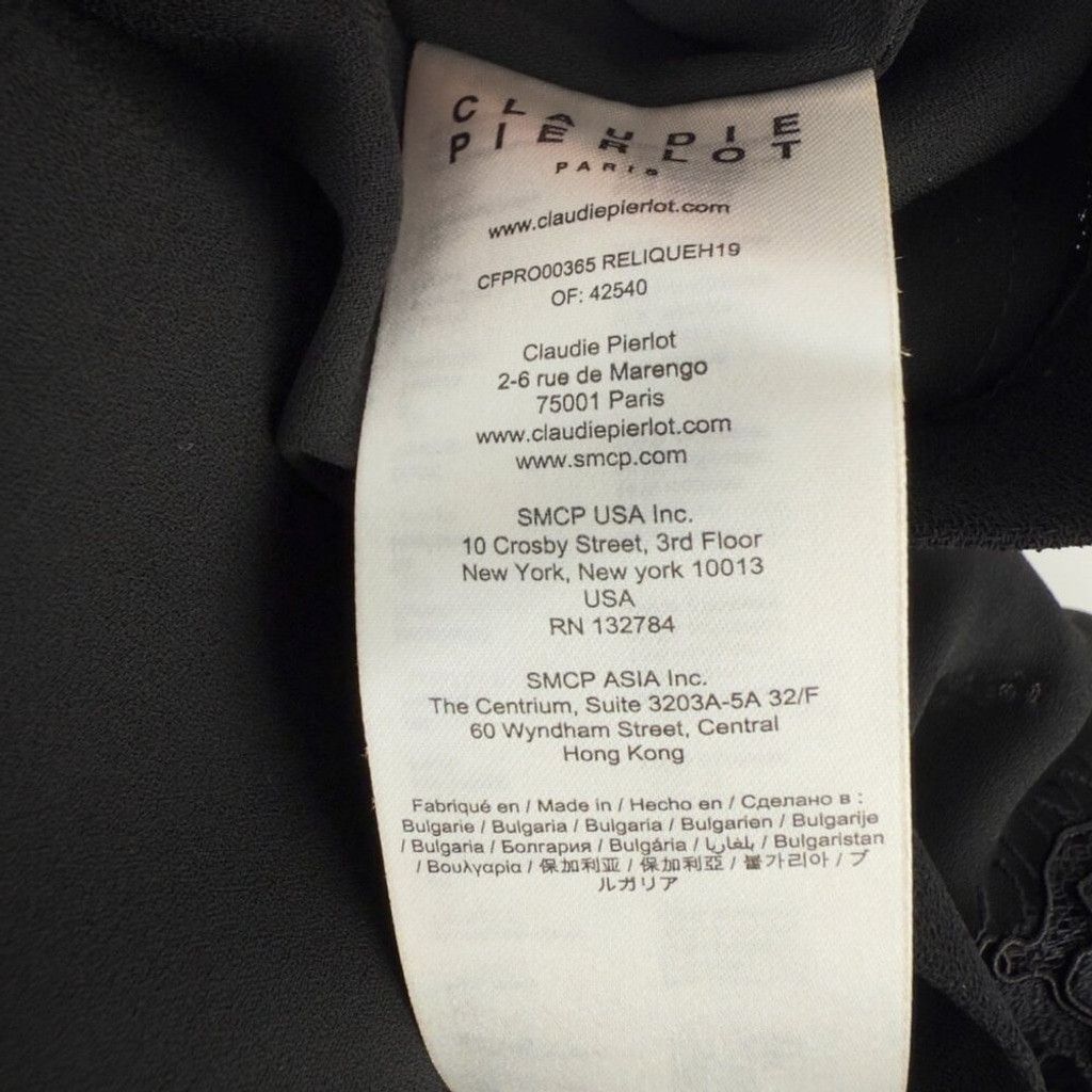 Other CLAUDIE PIERLOT Lace LBD Coktail Office Black Minj Dress 38 Size M / US 6-8 / IT 42-44 - 10 Thumbnail