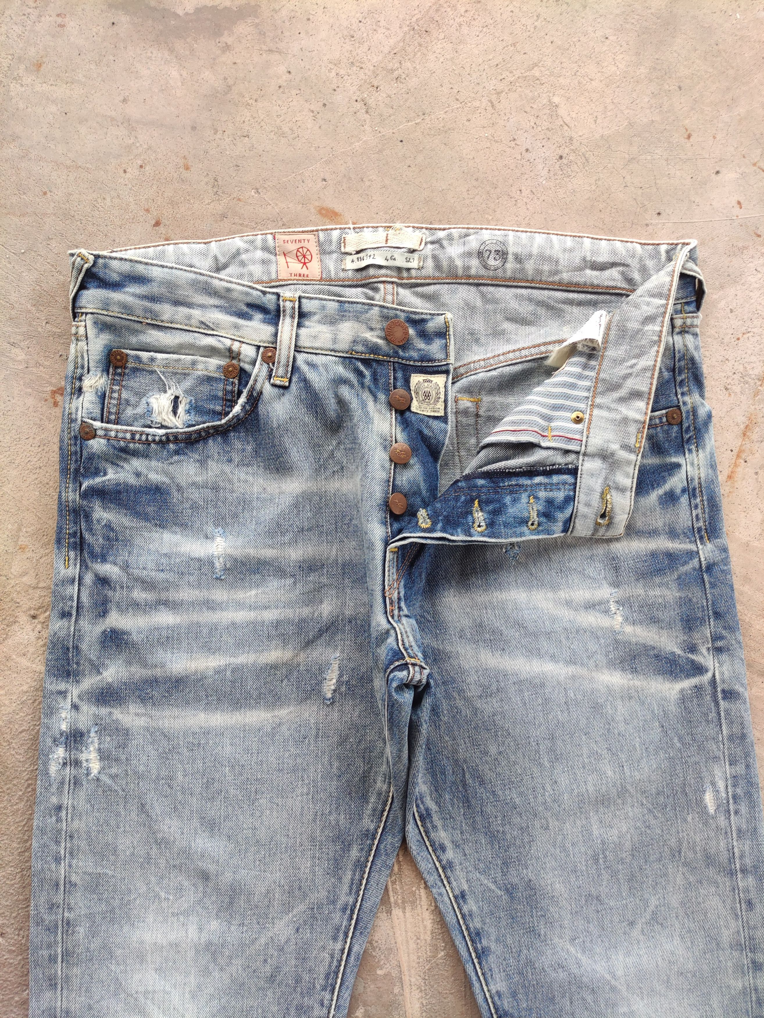Pepe Jeans Vintage Pepe Jean London Button Distressed Faded Denim Size US 36 / EU 52 - 2 Thumbnail