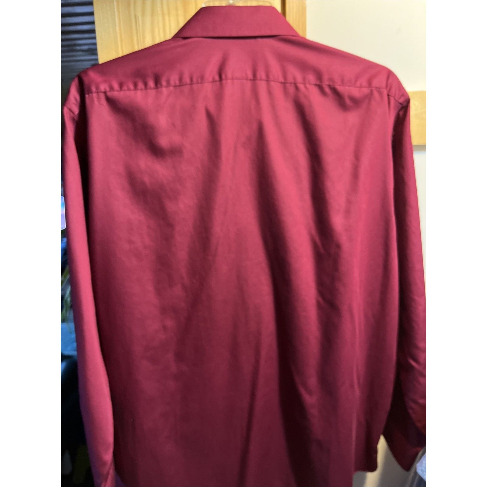 Van Heusen Van Heusen Mens Lux Sateen Red LS Dress Shirt Sz 17.5 34/35 Size US XXL / EU 58 / 5 - 7 Thumbnail