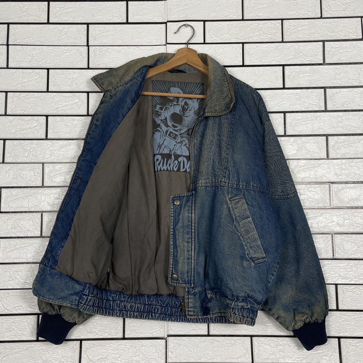 Japanese Brand Ruck Dam Biker Indigo Denim Jacket Size US L / EU 52-54 / 3 - 9 Thumbnail