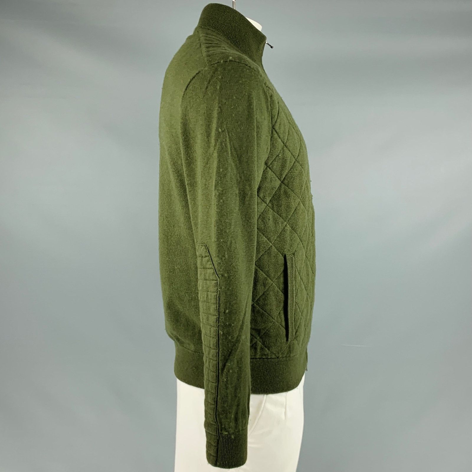 Ralph Lauren RRL by RALPH LAUREN Size L Green Quilted Cotton Wool Jacket Size US L / EU 52-54 / 3 - 2 Thumbnail