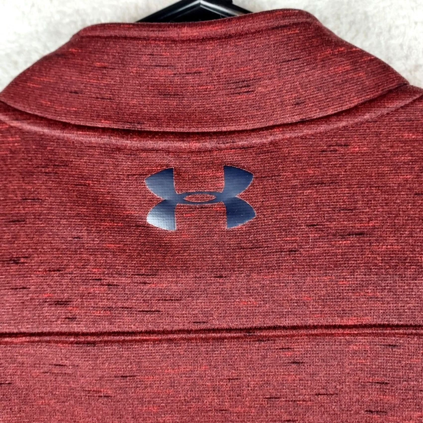 Under Armour Under Armour Mens 2XL ColdGear 1/4 Zip Fleece Pullover Red Burgundy Sweatshirt Mock Neck Long Sleeve Zip Sports outdoor Mens Size US XXL / EU 58 / 5 - 7 Thumbnail
