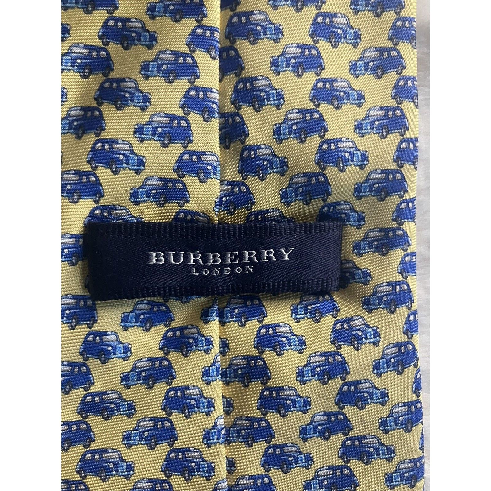 Burberry RARE Vintage Burberry London tie with blue cars 1 different Size ONE SIZE - 2 Thumbnail