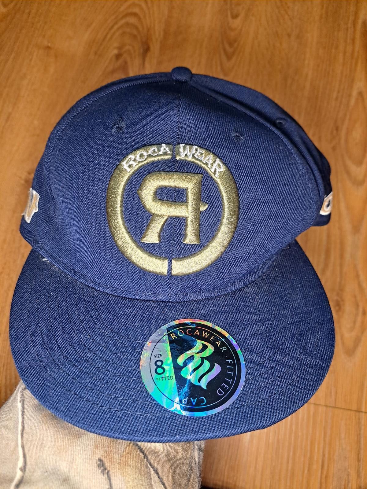 Rocawear NEW Rocawear Navy Blue Fitted Snapback Hat Cap Size 8 Wool Size ONE SIZE - 1 Thumbnail