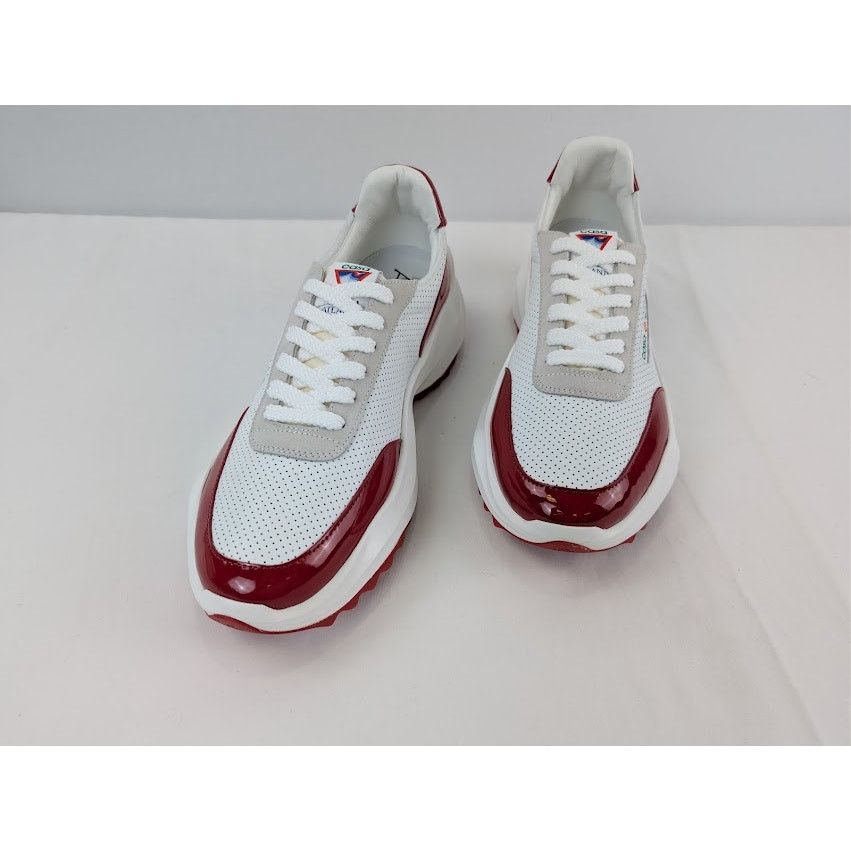 Casablanca o1rshd1 Leather Atlantis Sneaker in White / Red Size US 10.5 / EU 43-44 - 8 Thumbnail