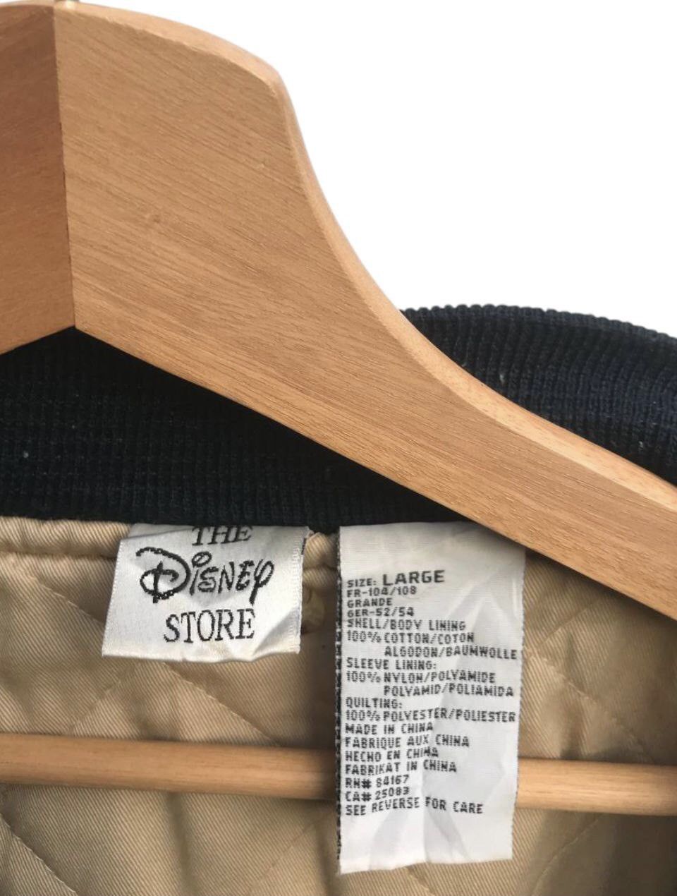 Disney Rare🔥Vintage 90s Mickey Mouse Varsity Denim Jacket Oversize Size US L / EU 52-54 / 3 - 11 Thumbnail