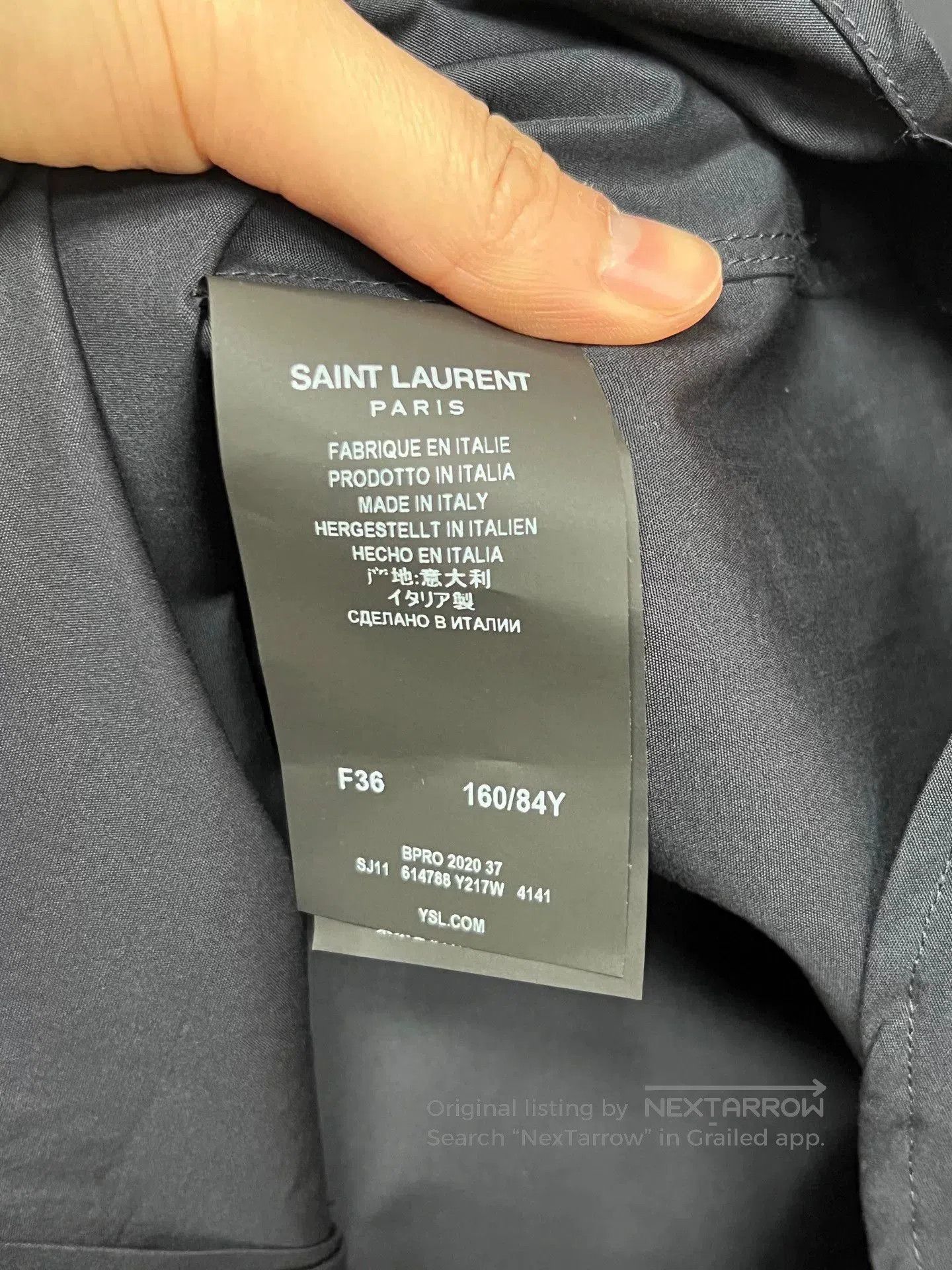 Saint Laurent Paris SLP Dark Blue Shirt. Size XS / US 0-2 / IT 36-38 - 4 Thumbnail