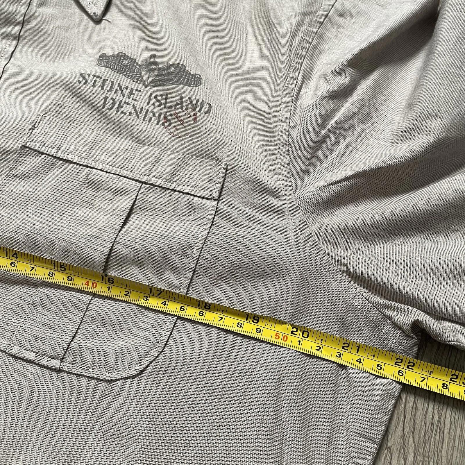 Vintage STONE ISLAND Denims Shirt Short Sleeve Button Up M