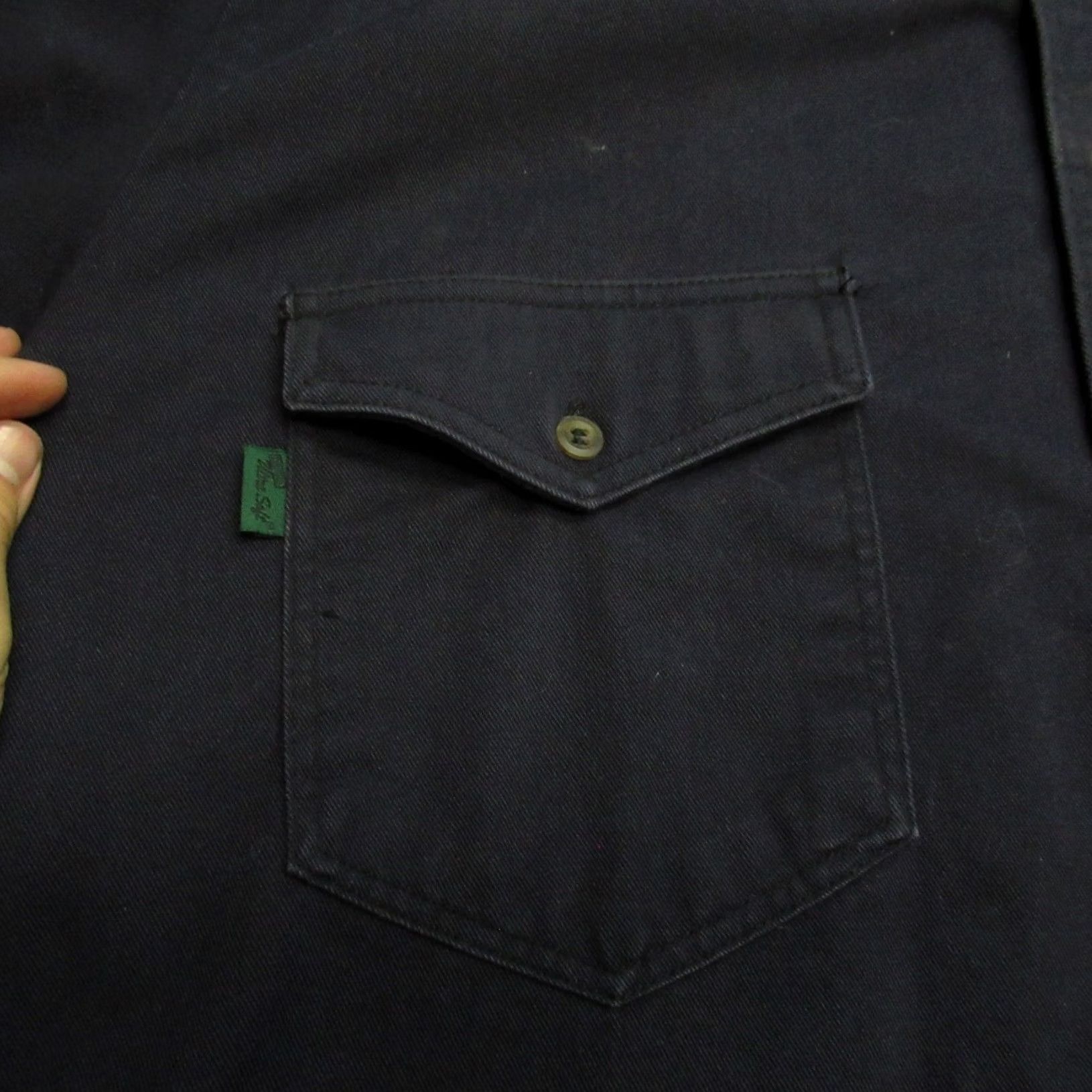 Vintage VINTAGE Workrite FR Shirt Mens XL Navy Button Flame Resistant Work Rugged HRC2 Rugged Size US XL / EU 56 / 4 - 2 Thumbnail