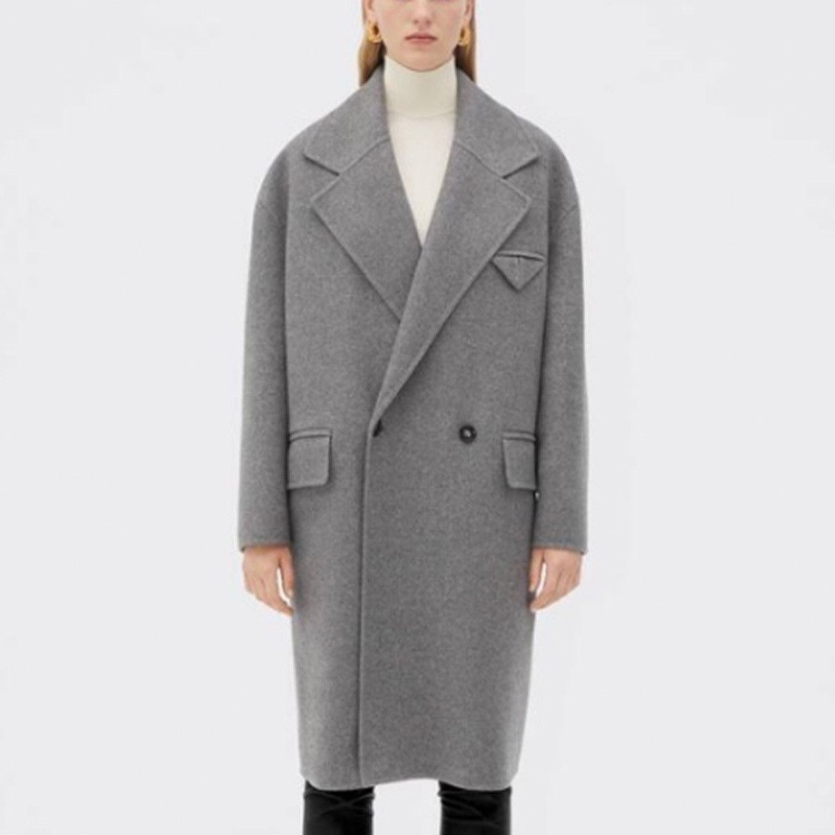 Bottega Veneta o1n1vont0724 Double Coat in Grey Size M / US 6-8 / IT 42-44 - 1 Thumbnail