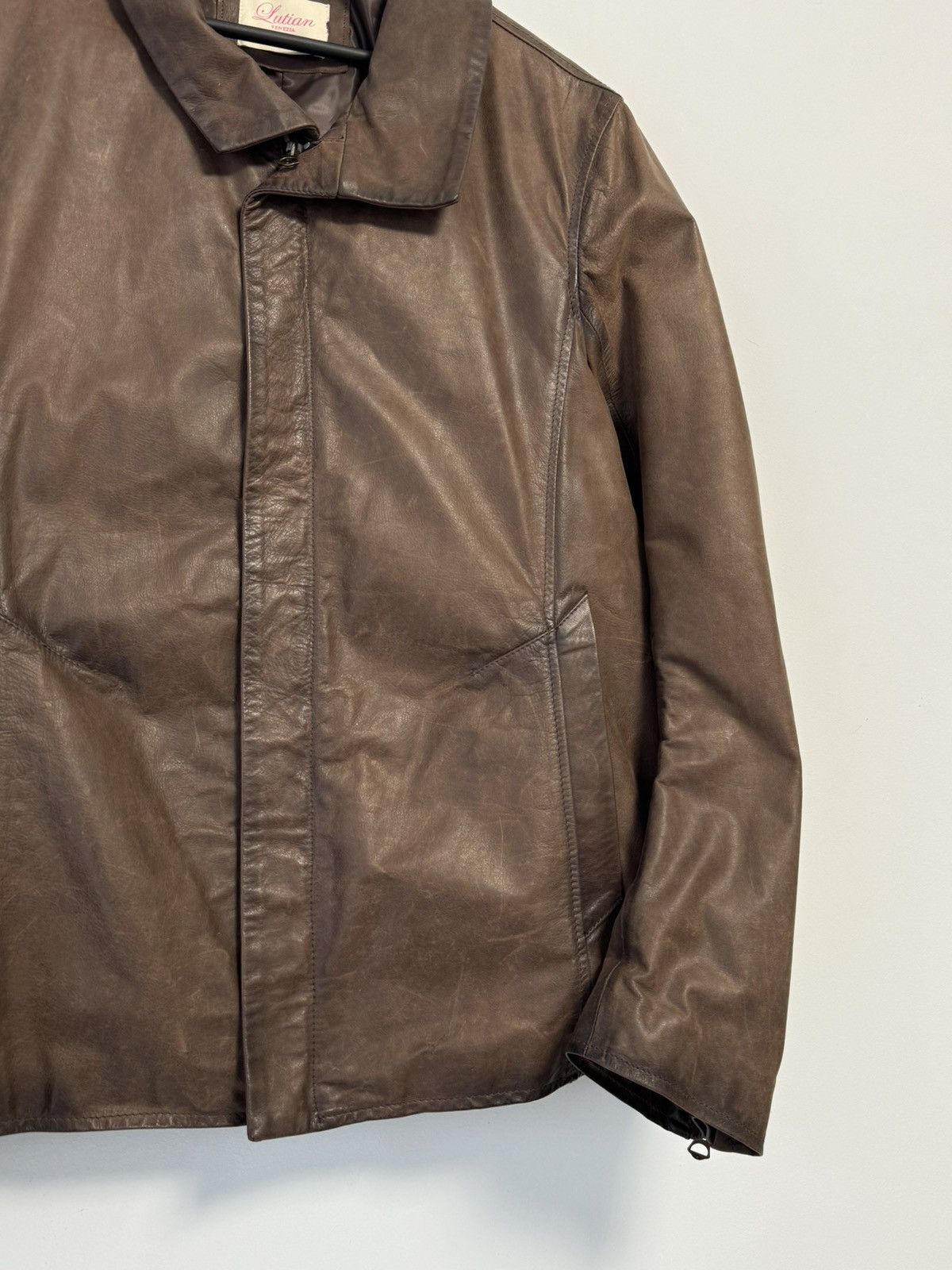 Other LUTIAN VENEZIA Leather Blazer Classic Lamb Nappa Brown Size US L / EU 52-54 / 3 - 3 Thumbnail