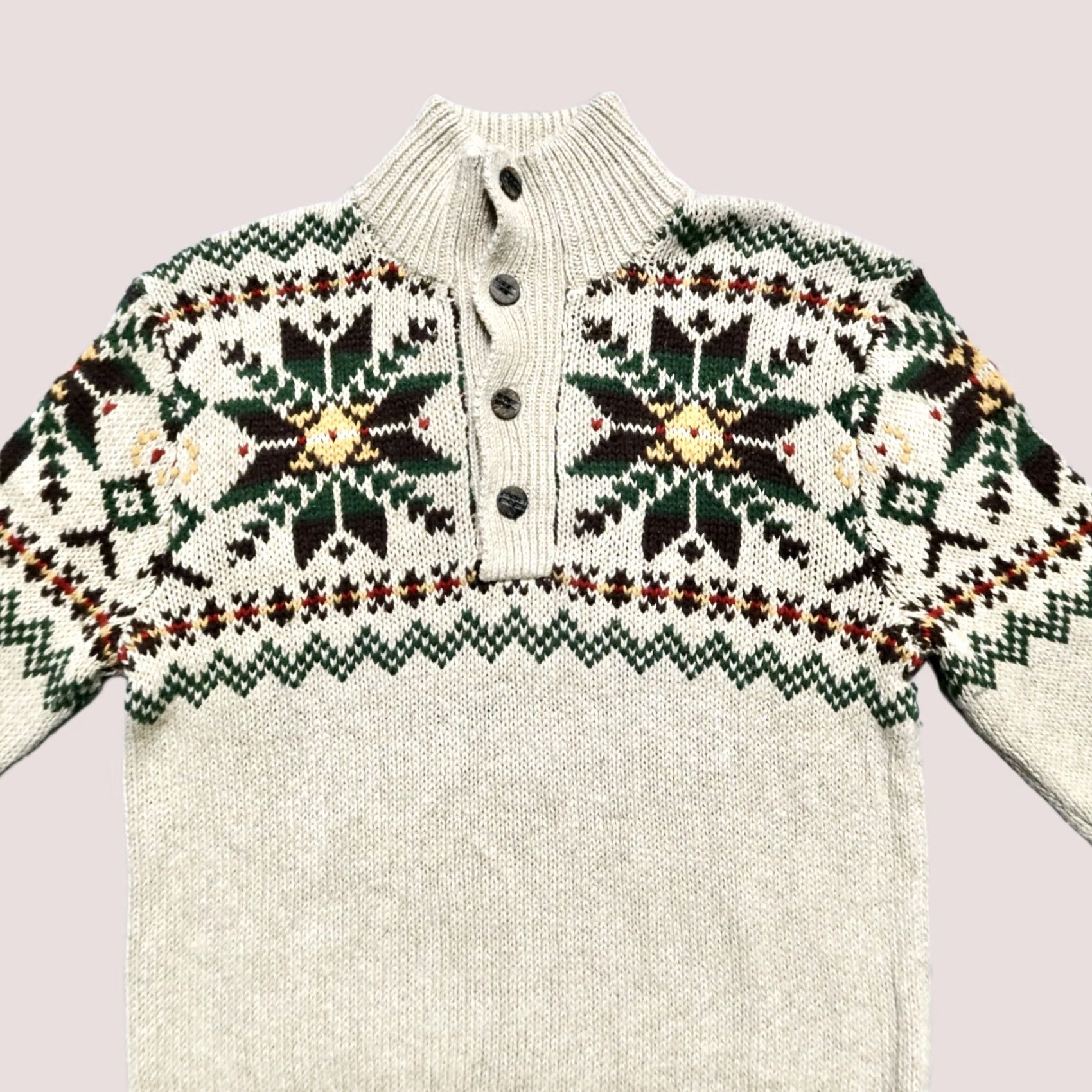 Polo Ralph Lauren VINTAGE Polo Ralph Lauren Knit Sweater Men M BeigeWinter Xmas Size US M / EU 48-50 / 2 - 1 Thumbnail
