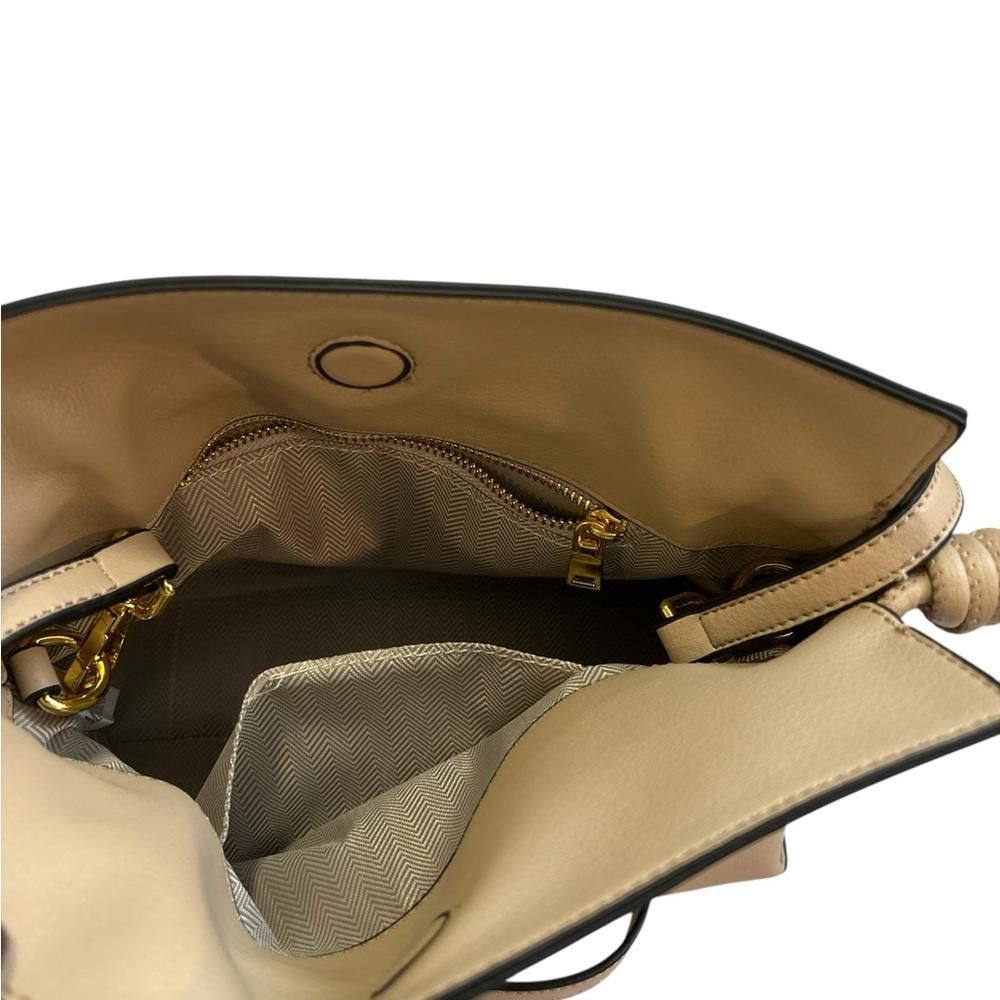 Designer Beige Knotted Detail Shoulder Bag Size ONE SIZE - 4 Thumbnail