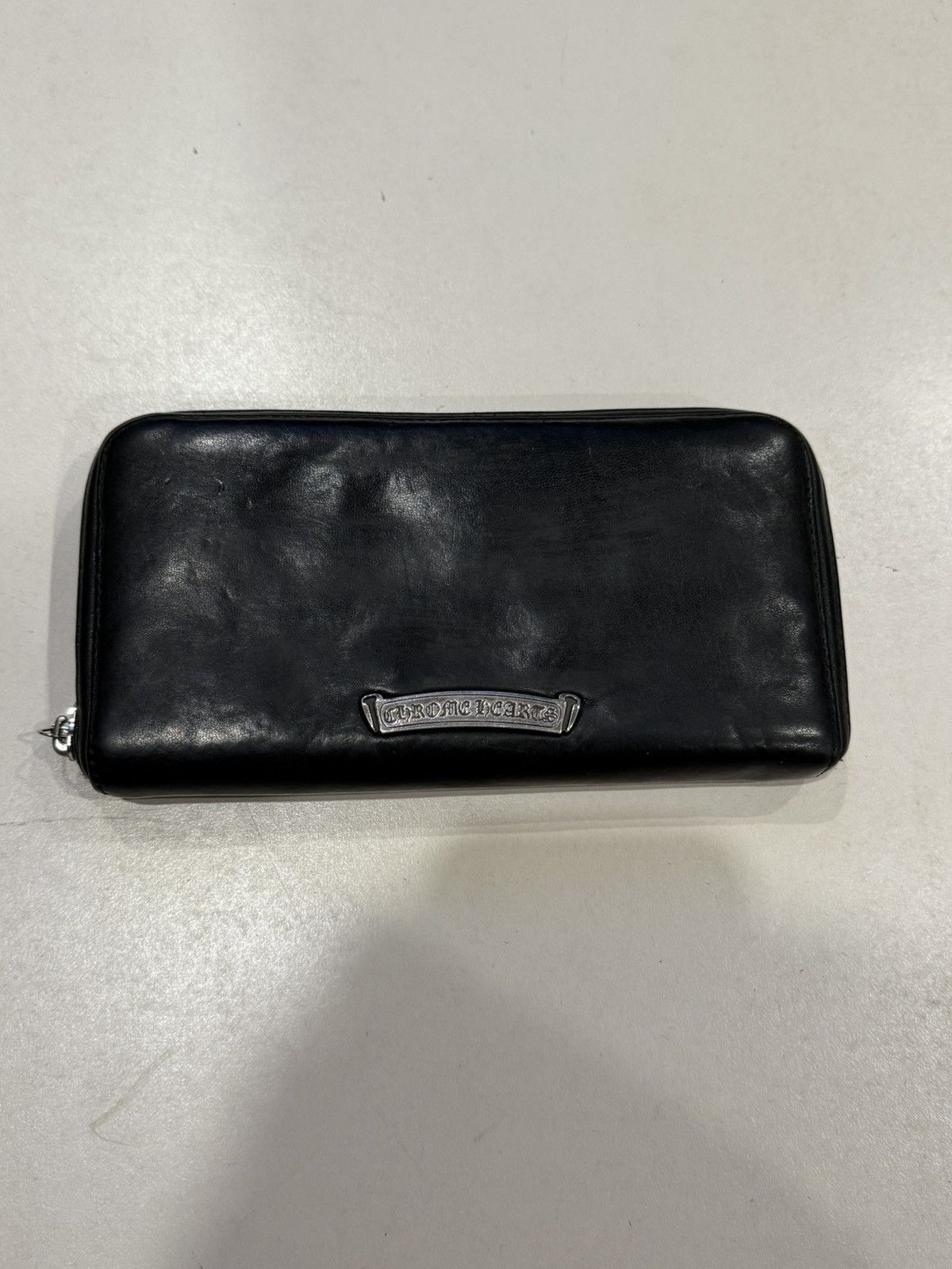 Chrome Hearts Chrome Hearts BS Fleur Wallet Black Leather Silver Scroll Size ONE SIZE - 2 Thumbnail