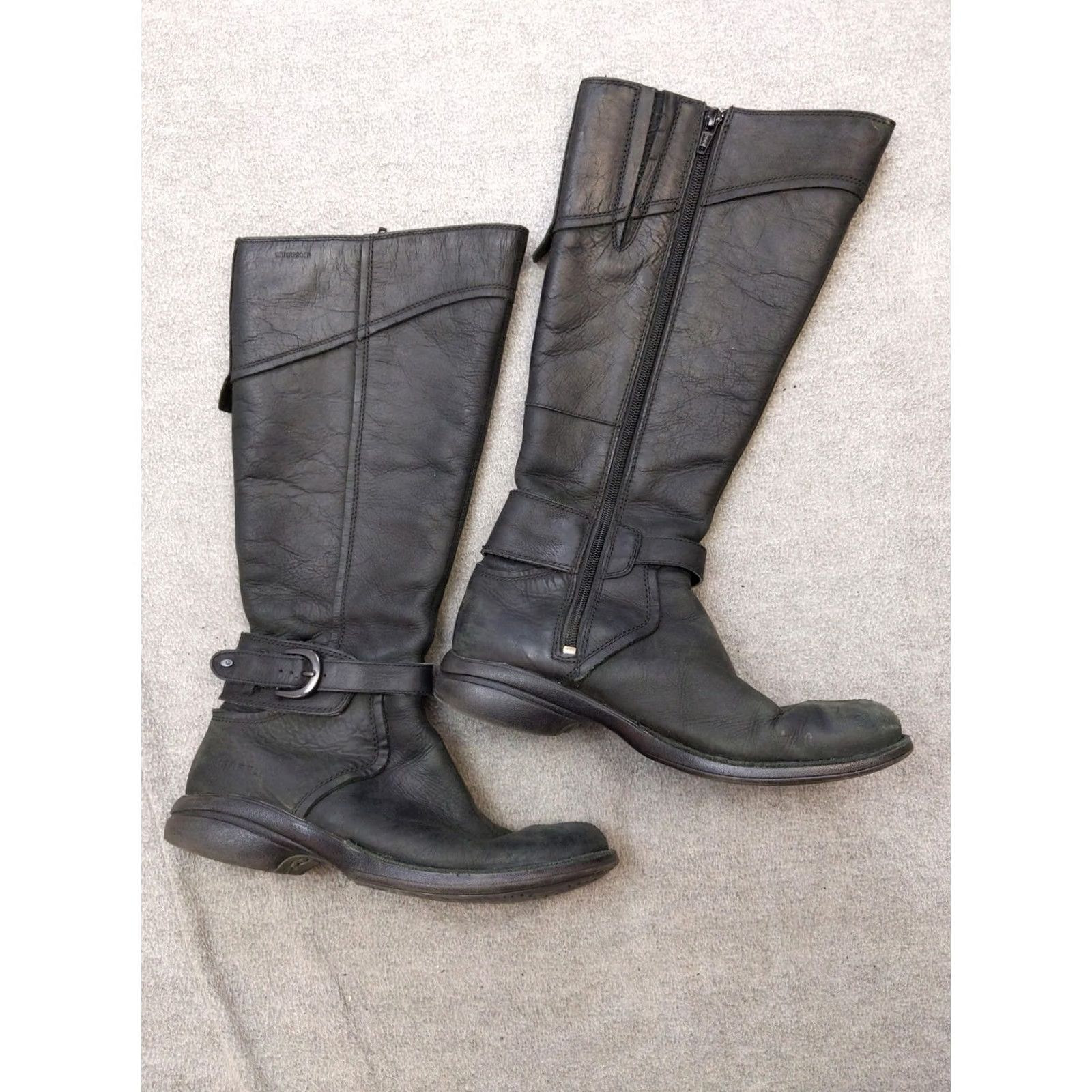 Merrell Merrell Riding Boots Womens Size 8 Black Tall Waterproof Side Zip Buckle J69141 Size US 8 / IT 38 - 2 Thumbnail