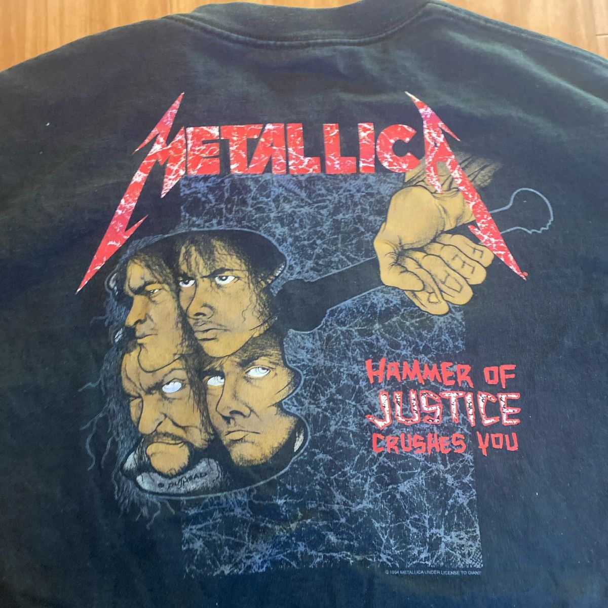 Giant Tees Size XL - 1994 Metallica Vintage And Justice for All Giant Size US XL / EU 56 / 4 - 6 Thumbnail