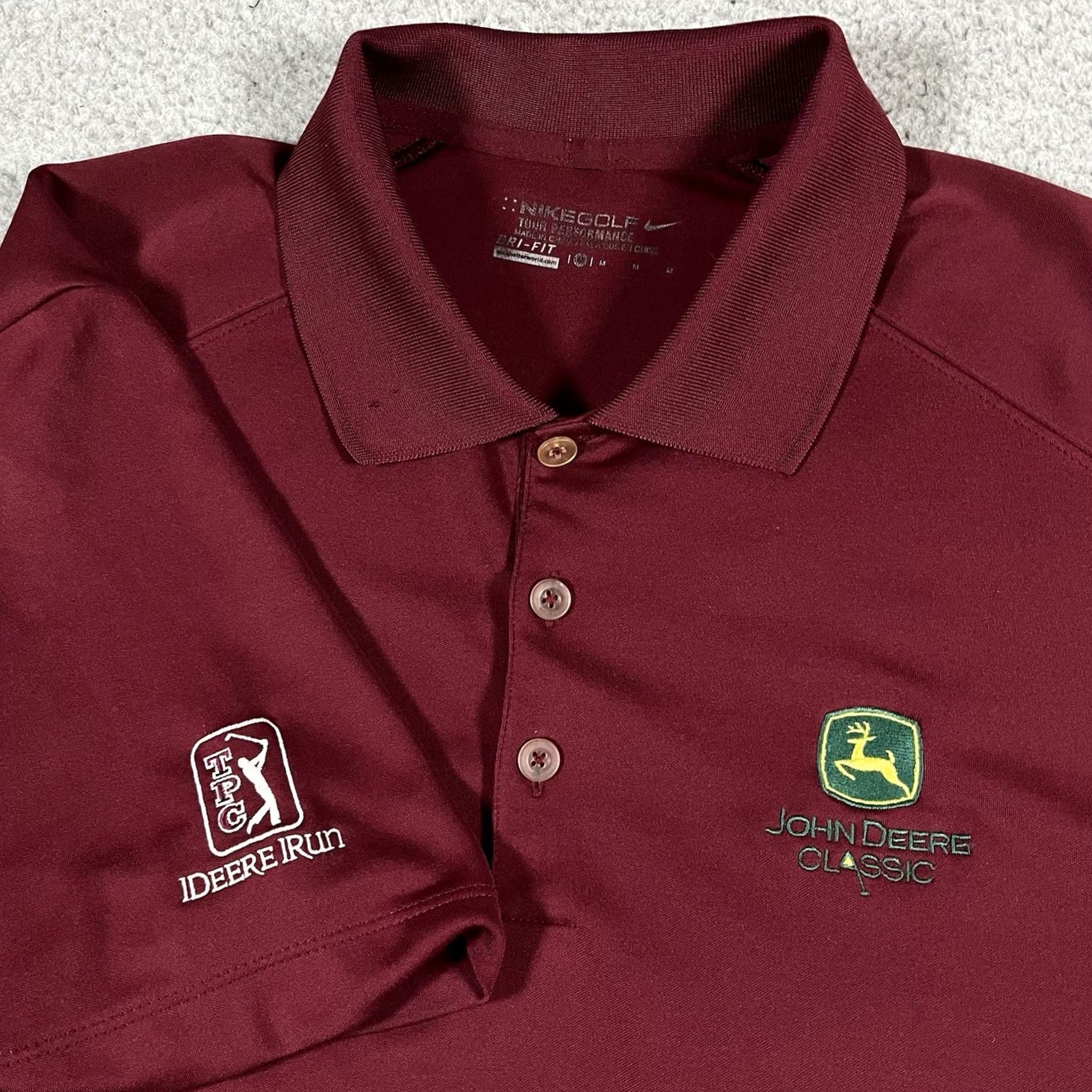Nike Nike Polo Shirt Mens M Golf Dri-Fit Logo Classic Red Short Sleeve"} Size US M / EU 48-50 / 2 - 2 Thumbnail