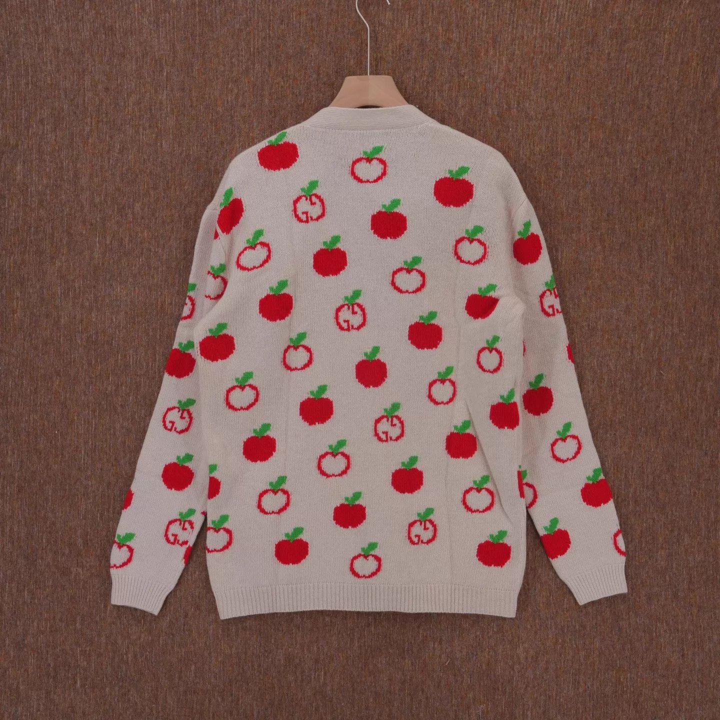 Gucci Gucci white GG Apple knit cardigan size S Size S / US 4 / IT 40 - 2 Thumbnail