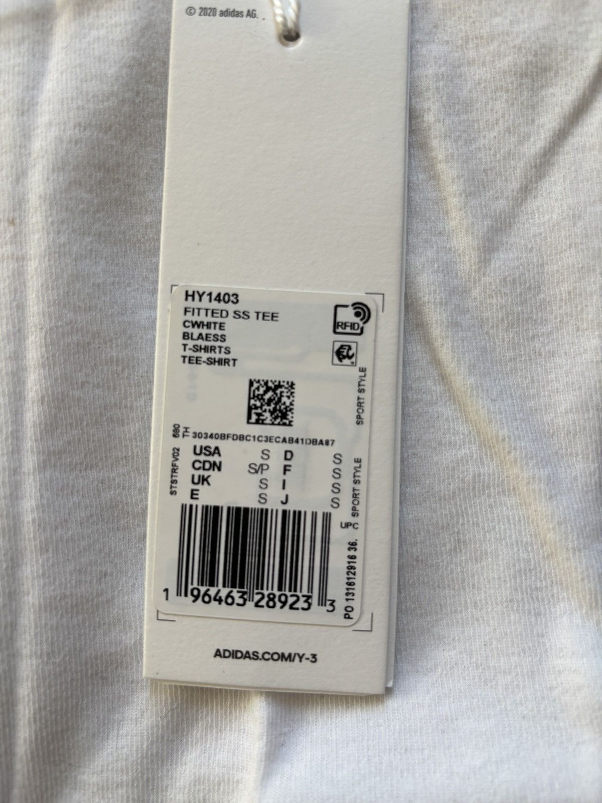 Y-3 Y-3 fitted white T-shirt, S/P, with tag, 100% cotton Size S / US 4 / IT 40 - 4 Thumbnail