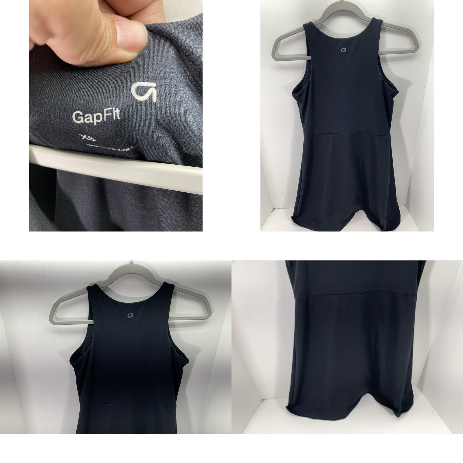 Gap Gap Fit Active Tank Dress Women XS Black Stretch Shelf Bra Inner Shorts NWT Shirt Dress Tank Dress Womens XS Black Stretch NWT Size 26" / US 2 / IT 38 - 8 Thumbnail