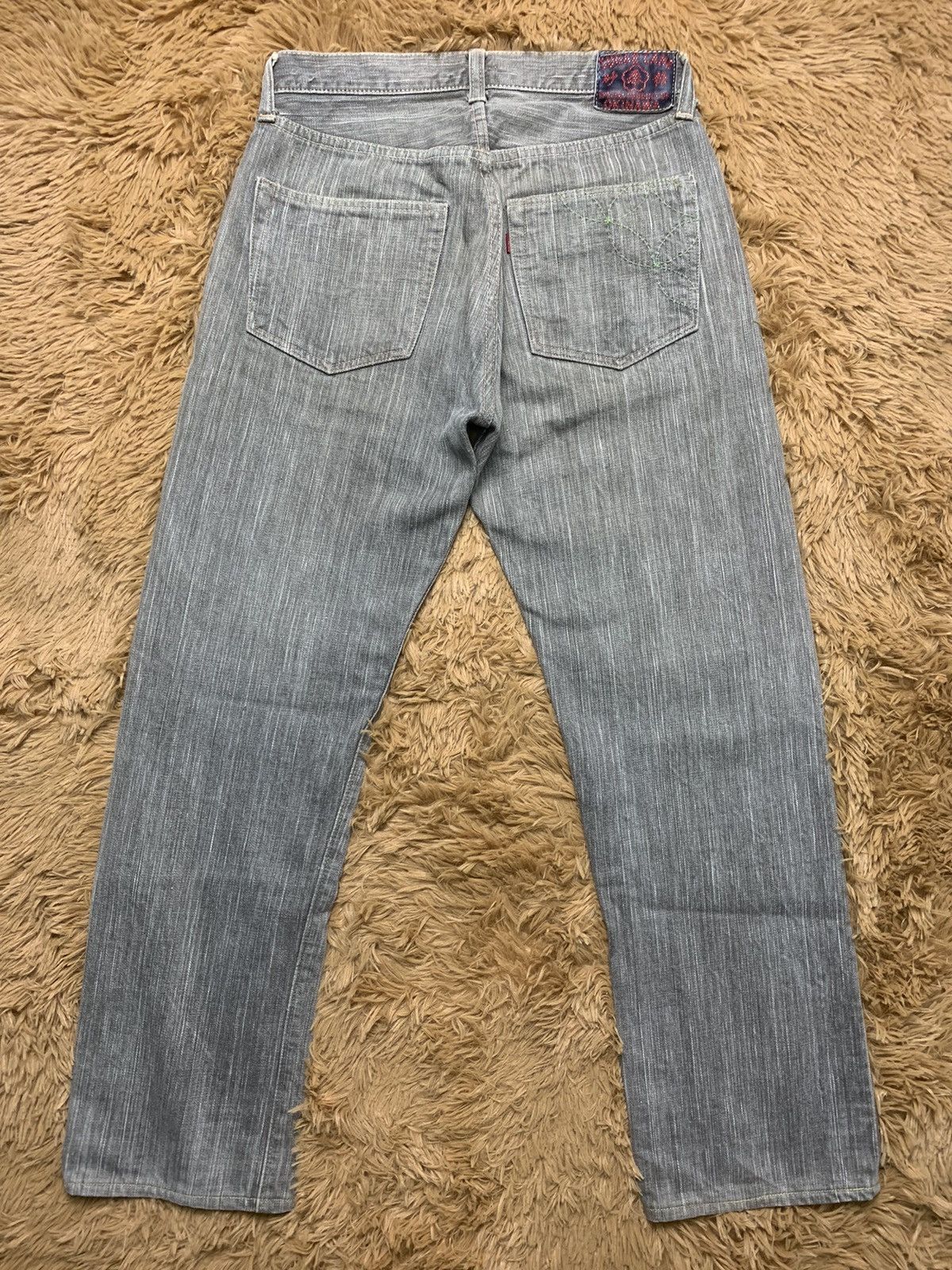 Sugar Cane 1980s Sugarcane SC 403XX Okinawa Light Grey Jeans W29 Size US 29 - 2 Thumbnail