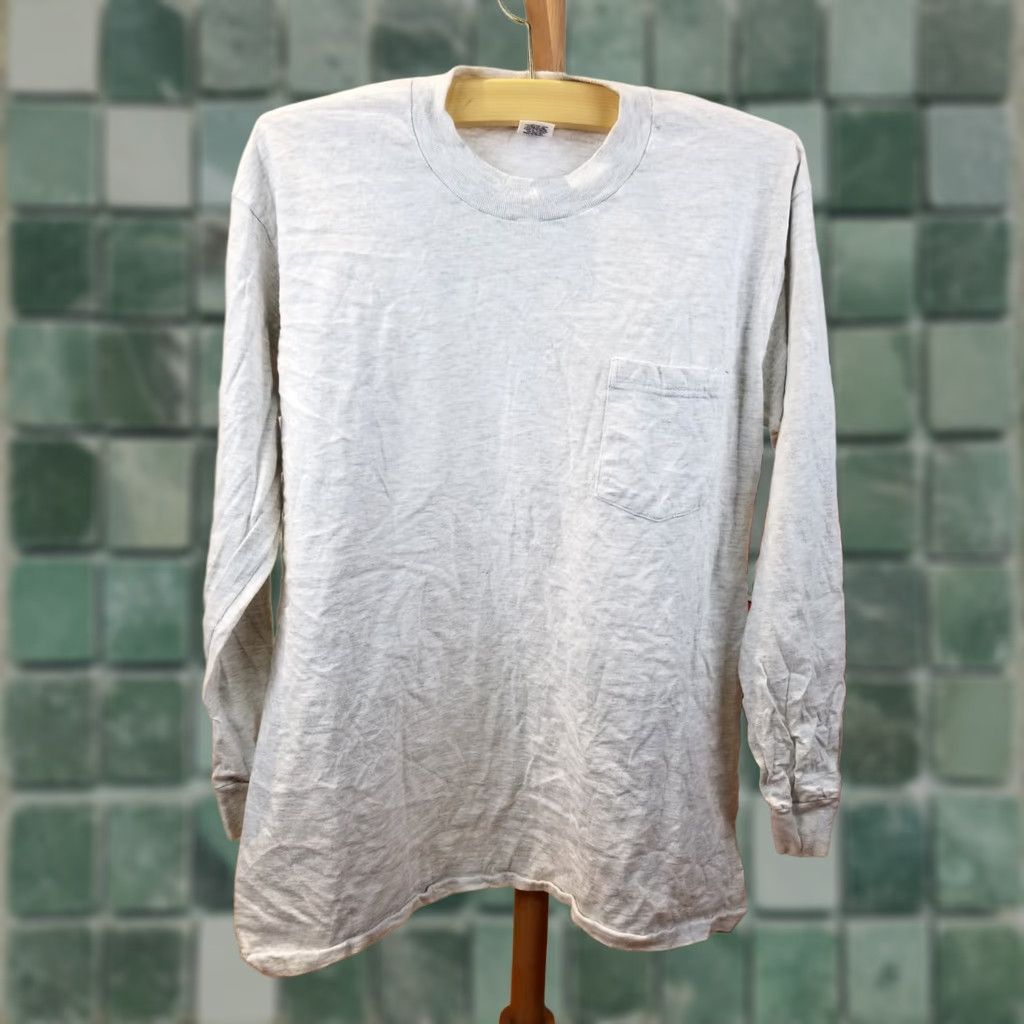 Vintage VINTAGE TownCraft Gray Long Sleeve T-Shirt M Mens Shirt Size US M / EU 48-50 / 2 - 1 Thumbnail