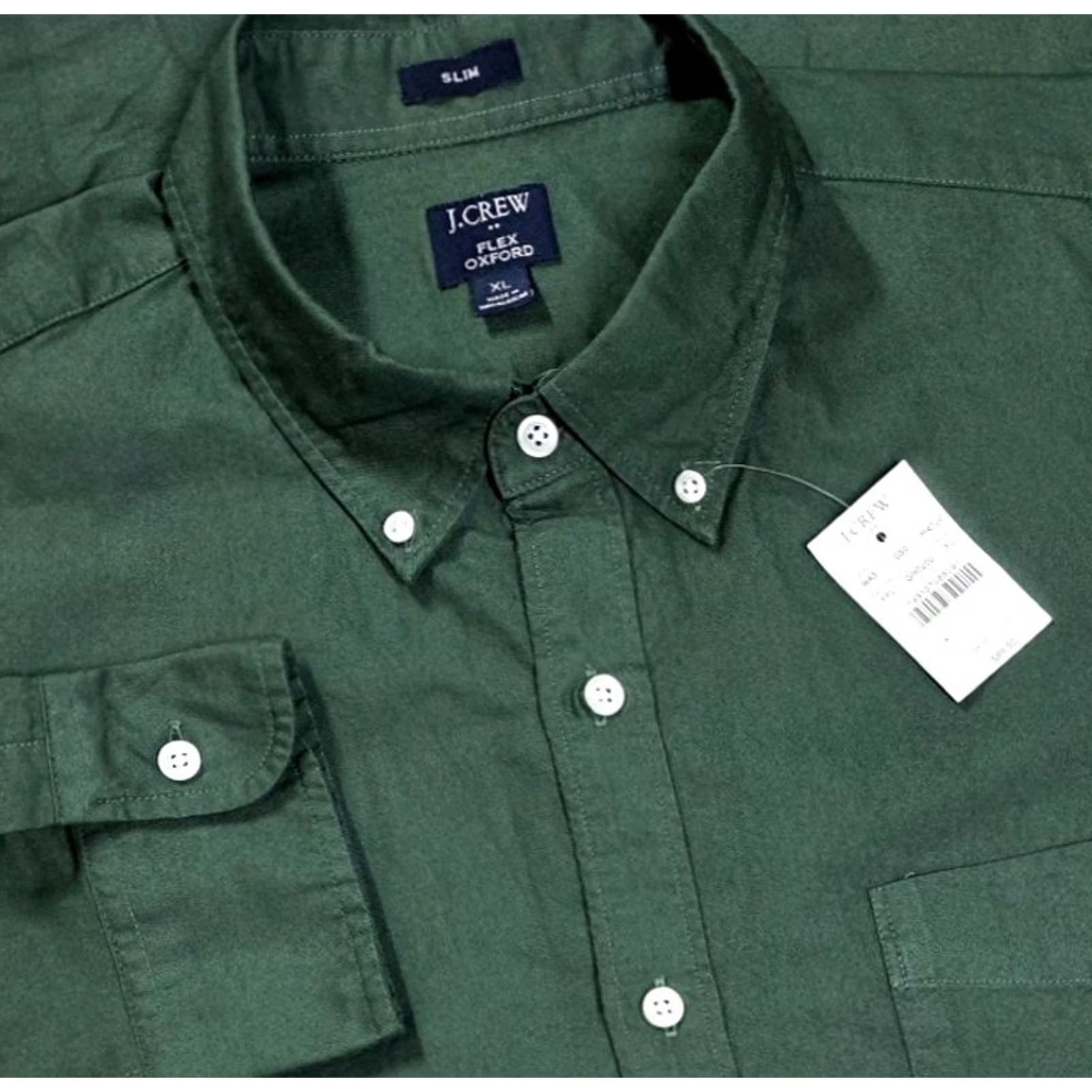 J.Crew J. Crew Button-Up Oxford Garment Dyed Green Shirt Long Sleeve XL Men OCBD Slim Fit NWT Size US XL / EU 56 / 4 - 2 Thumbnail