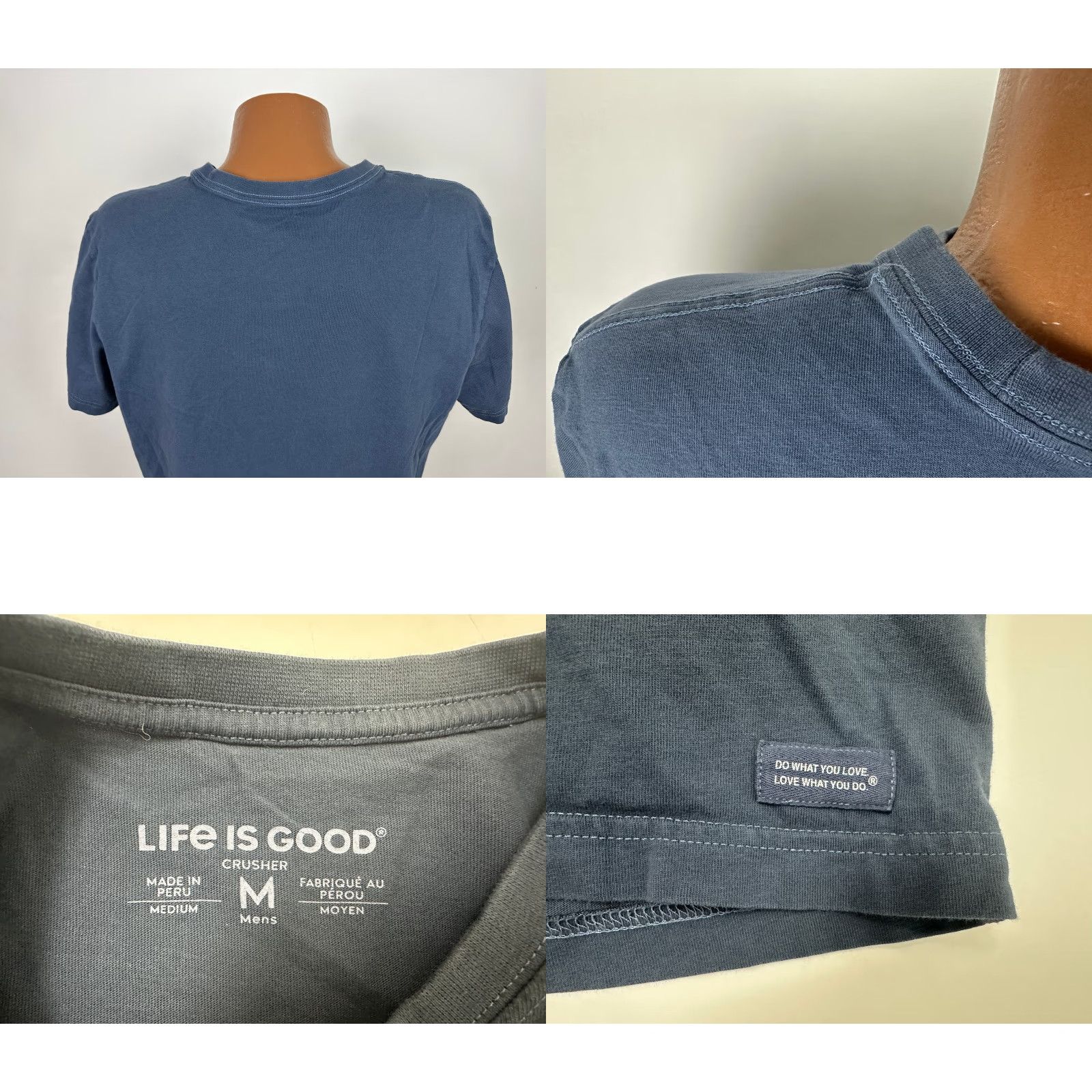 Life is Good Life is Good Shirt Men Medium Blue Golf Masters Sports Crusher Tee Cotton Peru Size US M / EU 48-50 / 2 - 8 Thumbnail