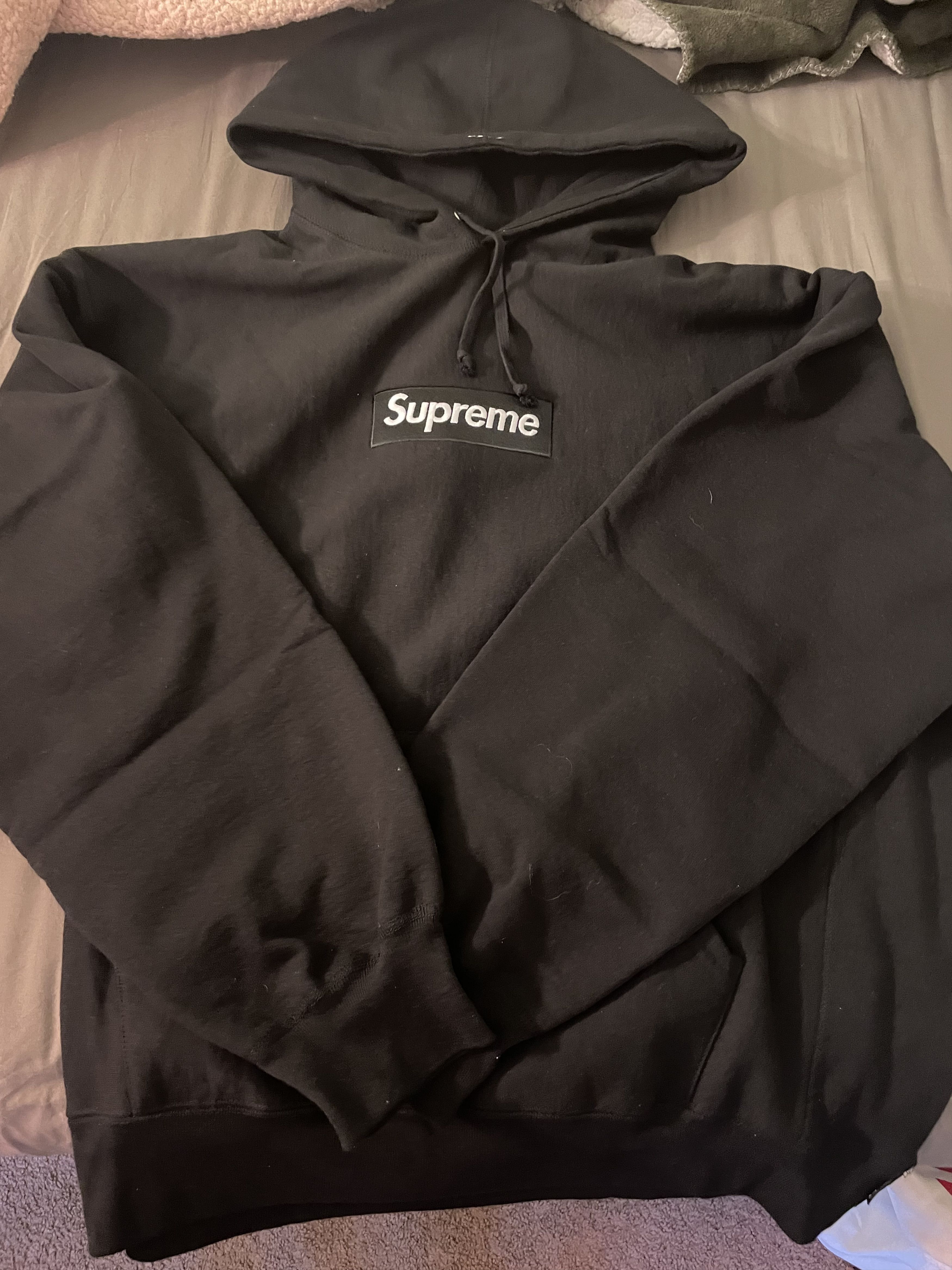 image of Supreme Box Logo Hooded Sweatshirt (Fw23) in Black, Men's (Size XL)