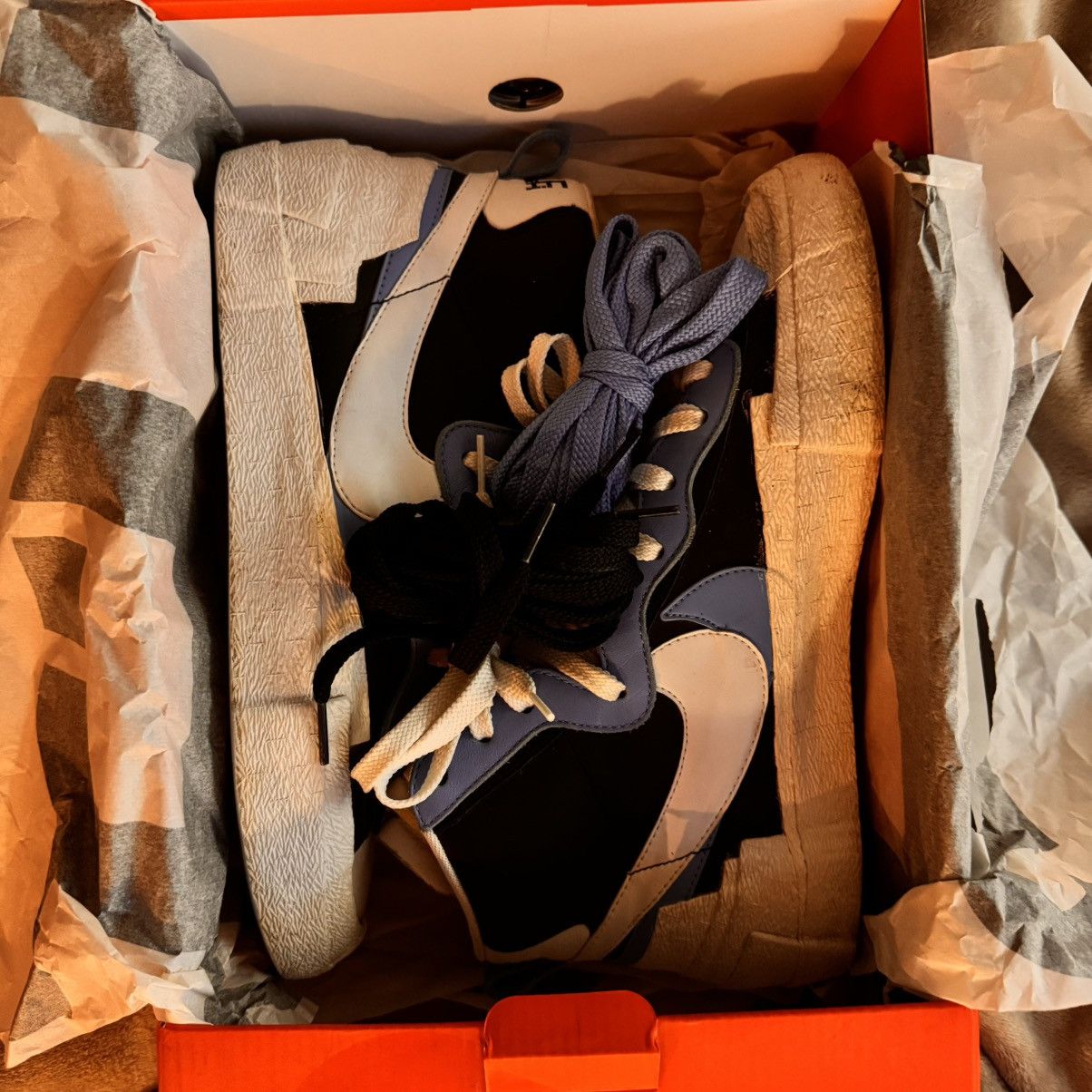 Nike Blazer Mid Sacai Black White Blue