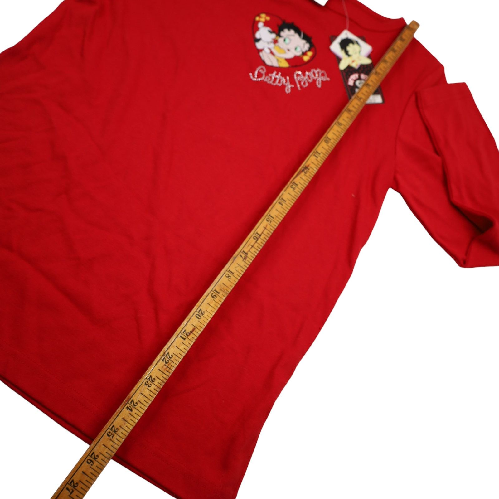 Vintage Vintage Y2k NWT Betty Boop Embroidered Dog Heart T Shirt Size S / US 4 / IT 40 - 7 Thumbnail