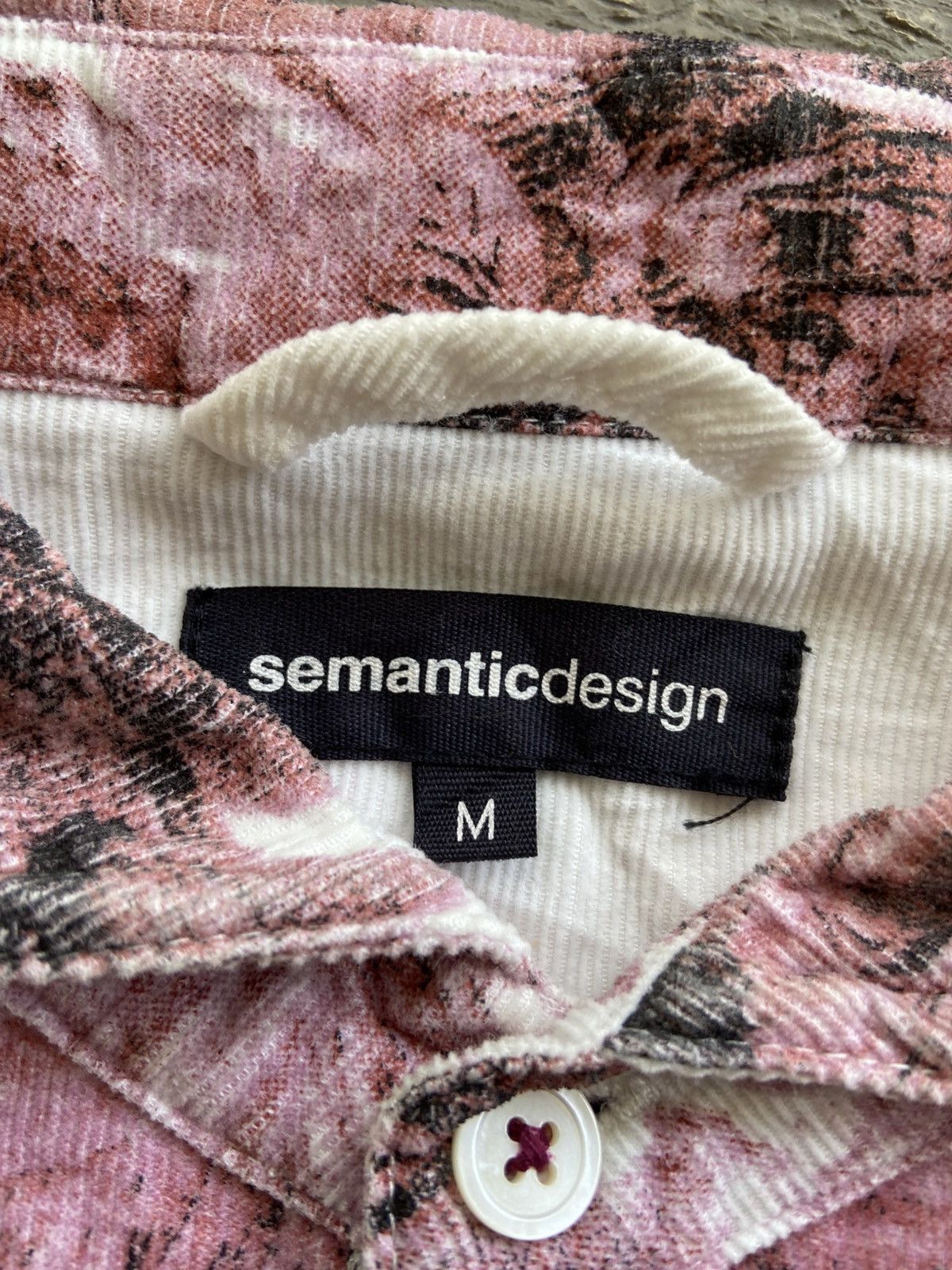 semanticdesign 2000s Semanticdesign - Harajuku Style Corduroy Button Shirt Size US M / EU 48-50 / 2 - 4 Thumbnail