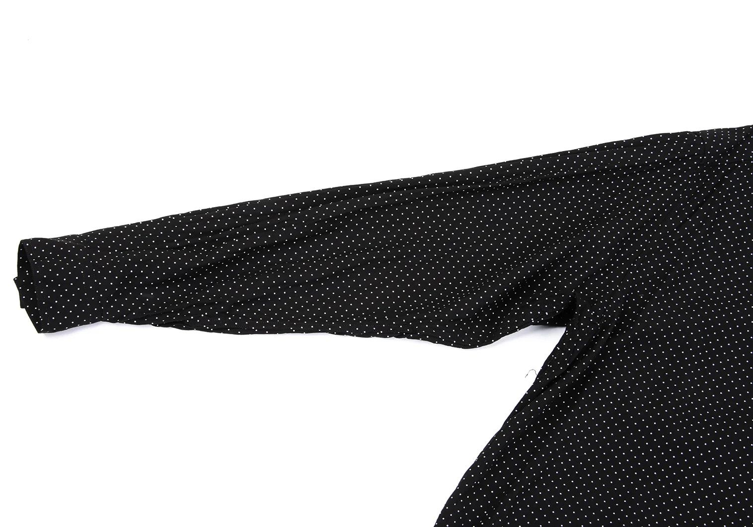 Emporio Armani Rayon Pin Dot Long Sleeve Shirt in Black and Off White Size US L / EU 52-54 / 3 - 5 Thumbnail
