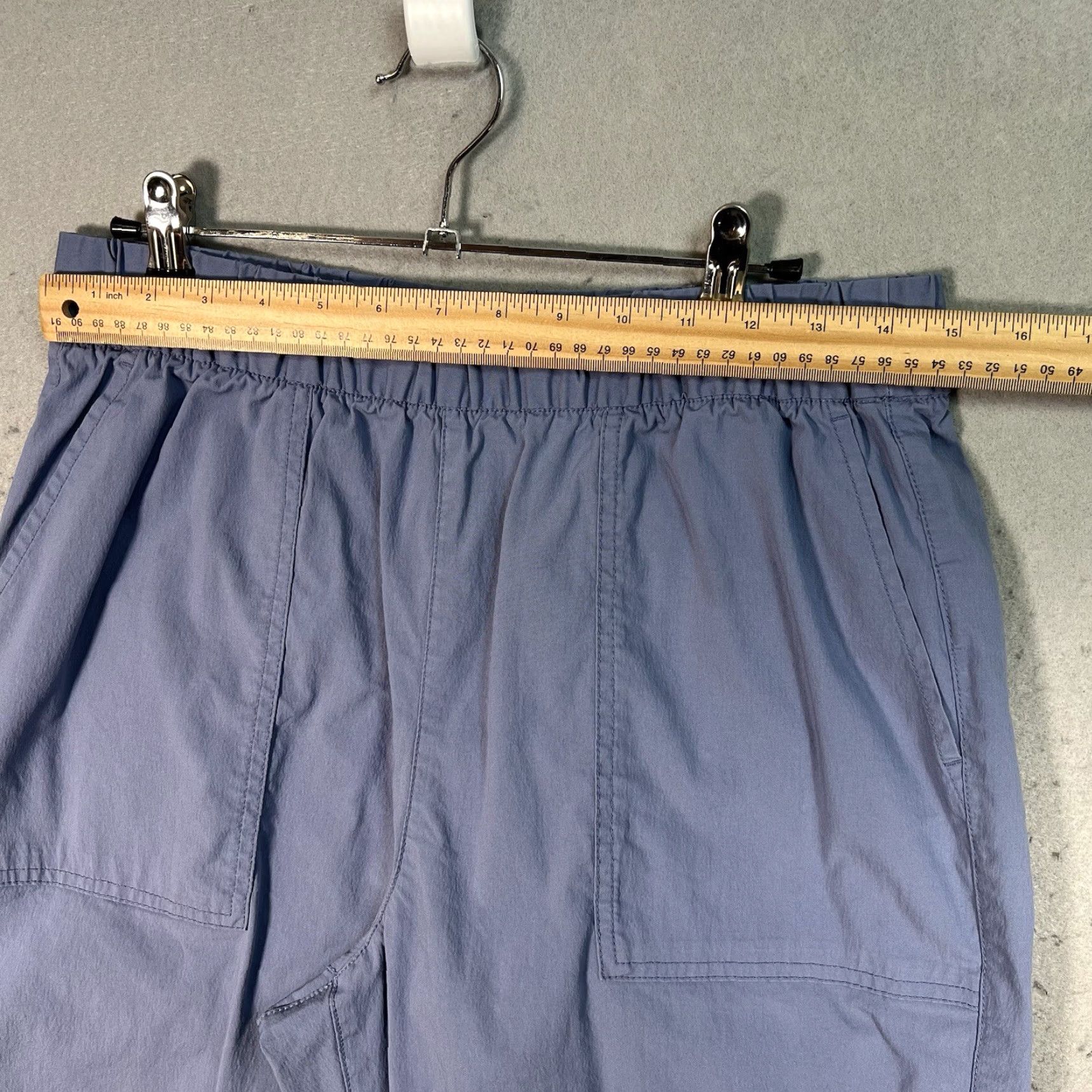 Gap VINTAGE Gap Wide Leg Pants Womens Medium Blue Elastic Waist Straight Leg Pants Theme: Chino Womens Size 32" / US 10 / IT 46 - 3 Thumbnail