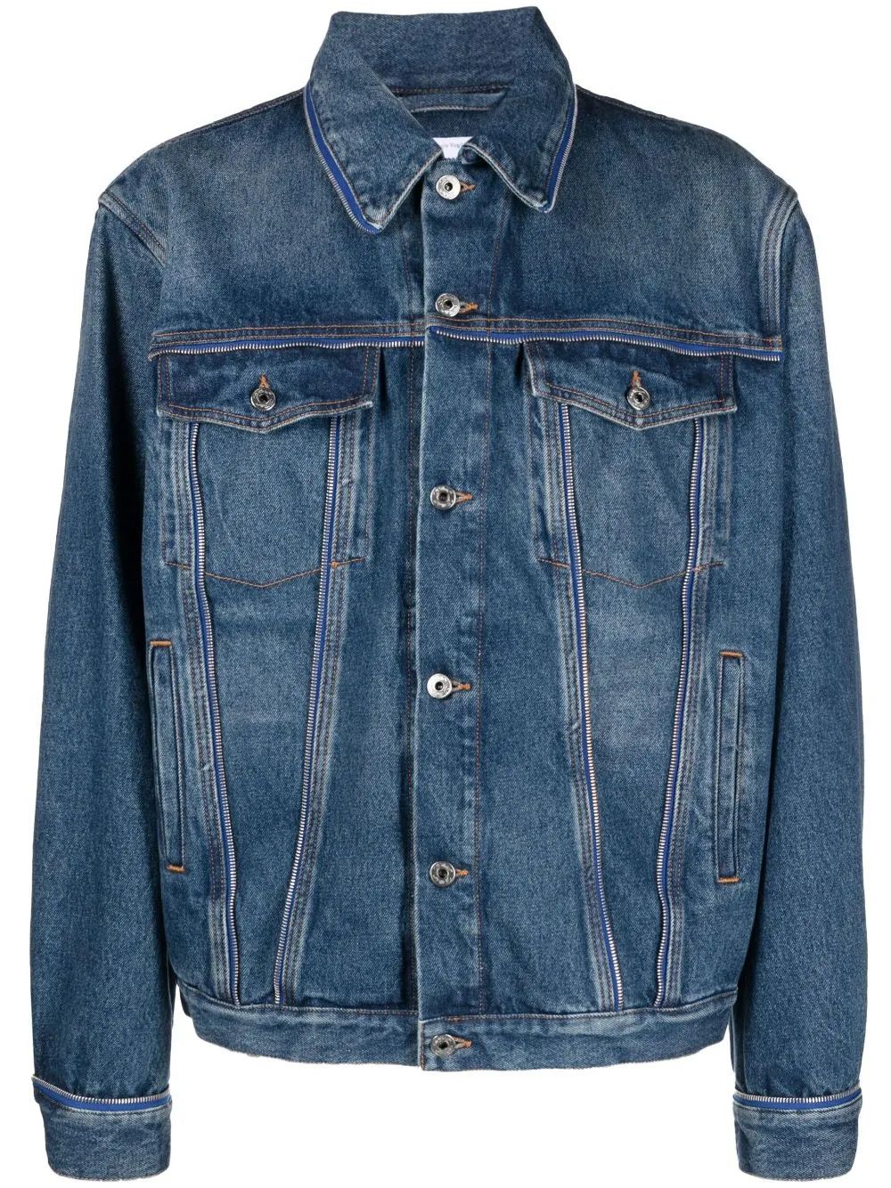 Off-White o1y0225 Denim Jacket in Blue Size US L / EU 52-54 / 3 - 1 Thumbnail