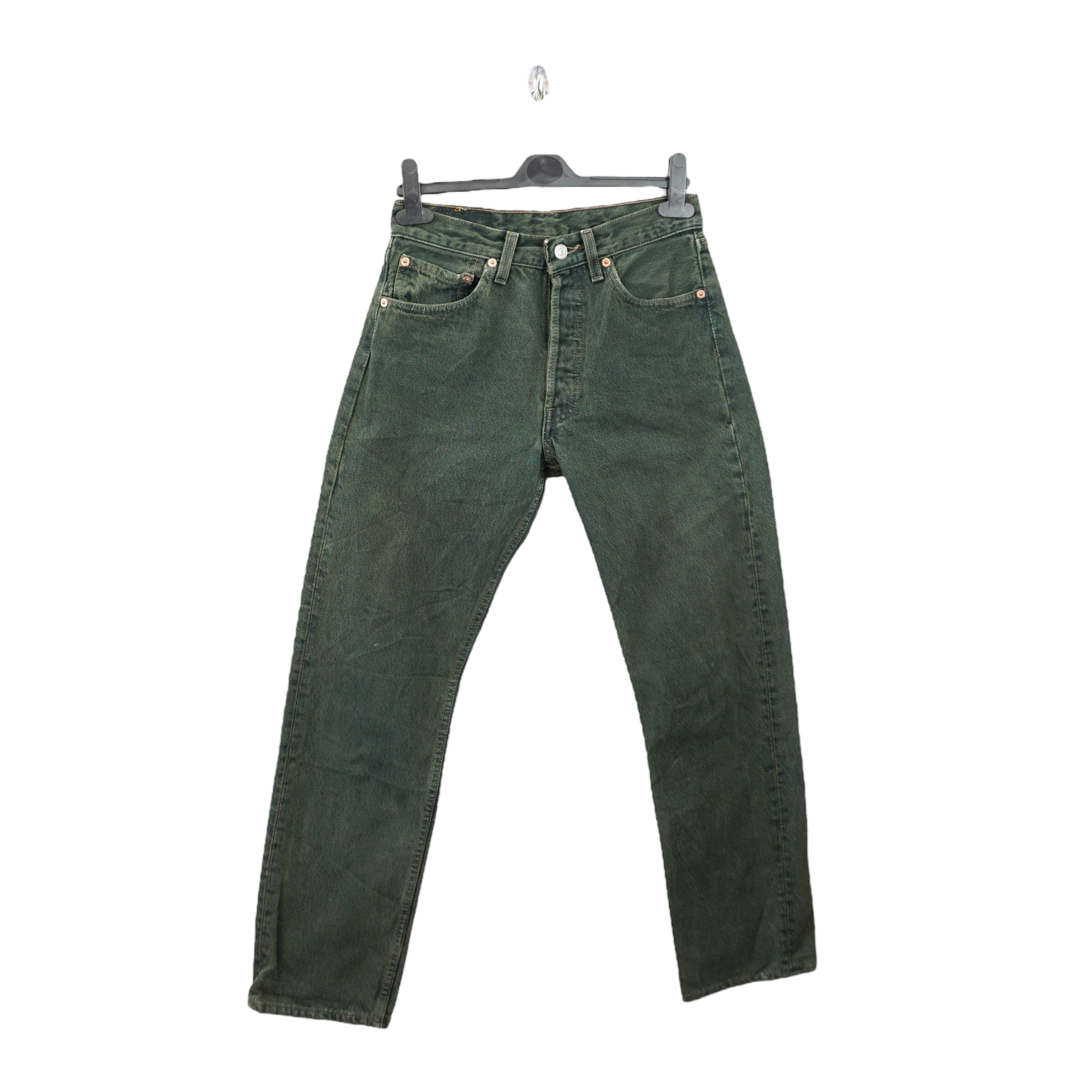 Levi's 1996 Archive Vintage Levi's 501 Green Jeans Size 28" / US 6 / IT 42 - 3 Thumbnail
