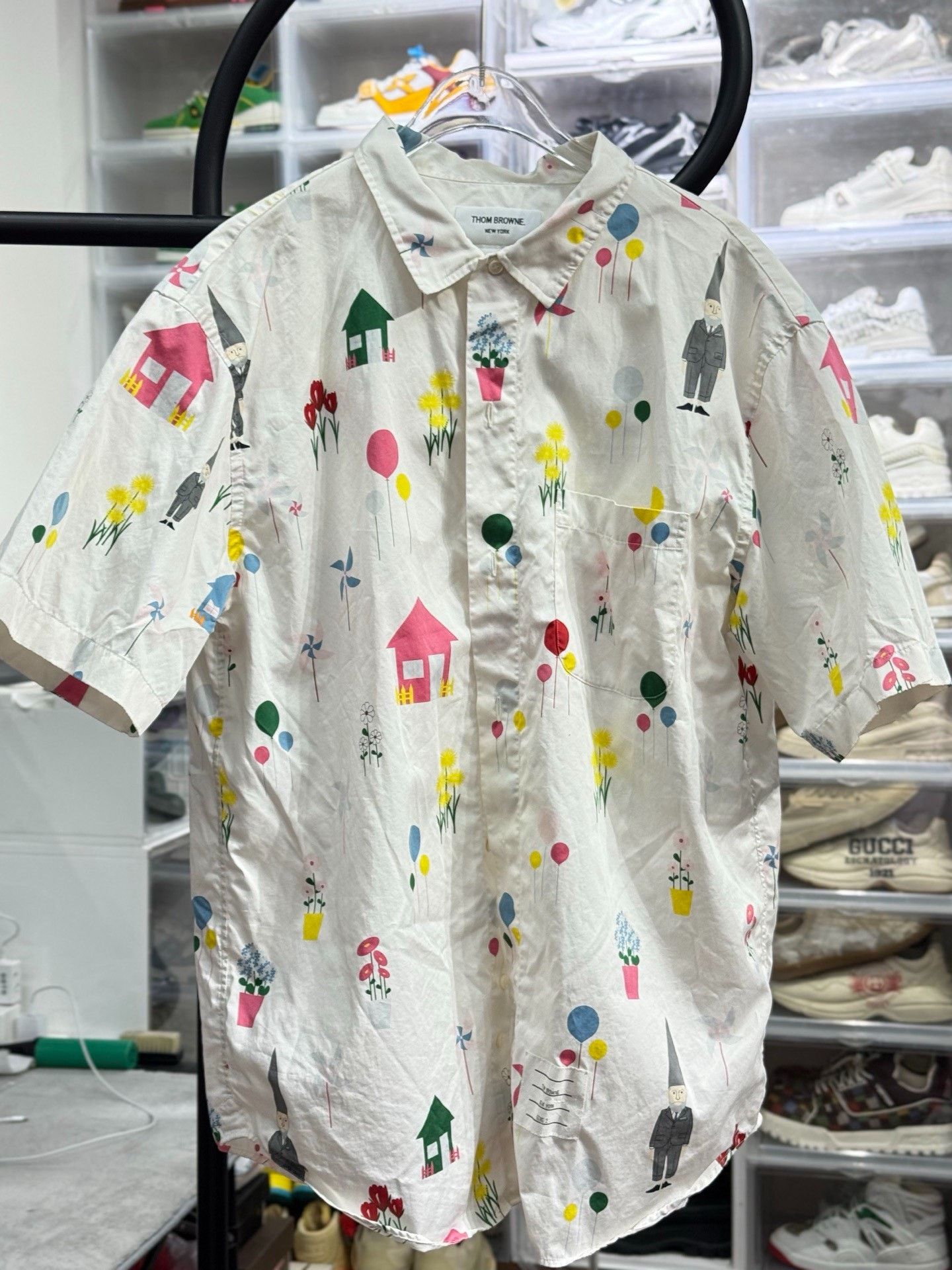 Thom Browne Thom Browne Printed Brown Shirt L Men Size US L / EU 52-54 / 3 - 1 Thumbnail