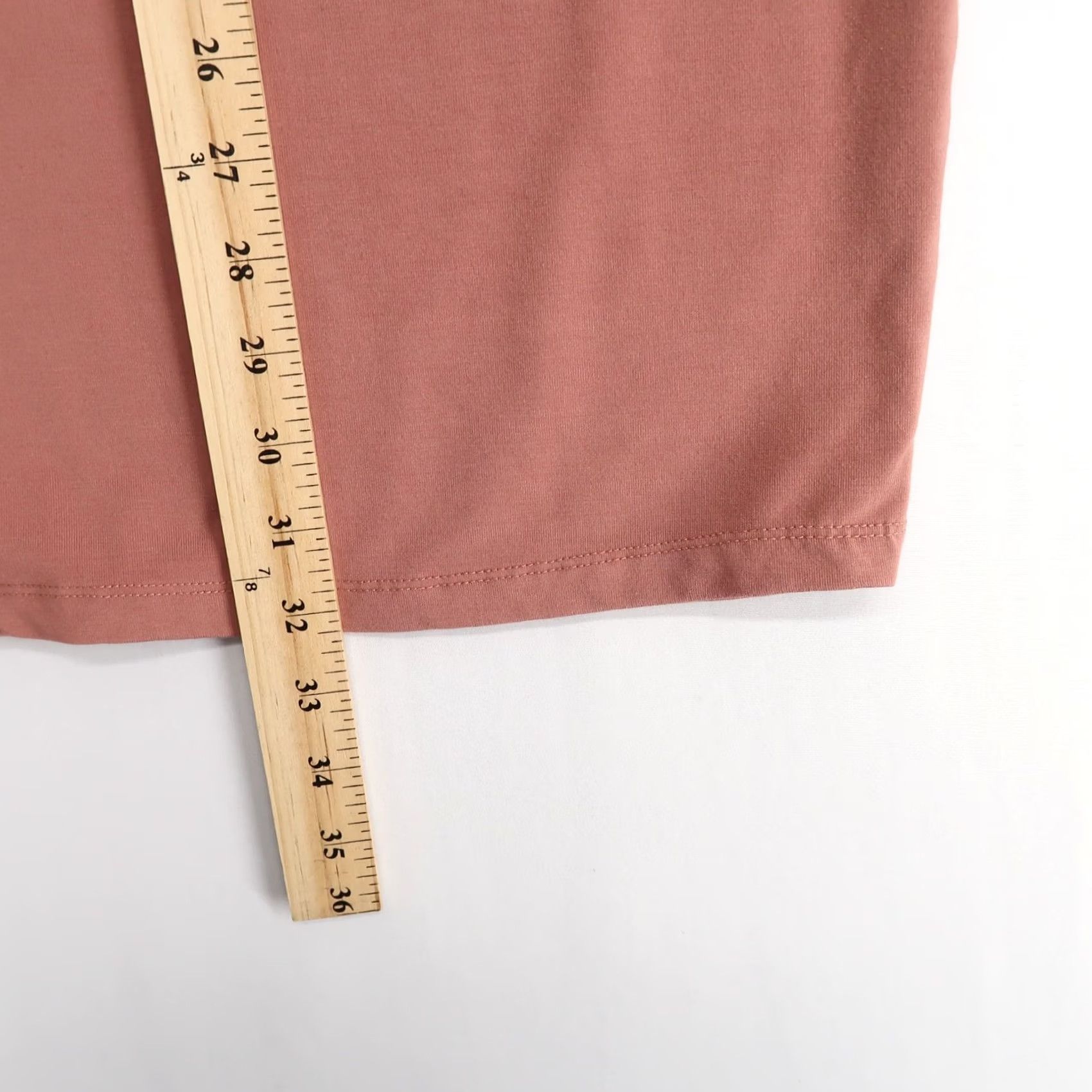 Vintage Hatch Skirt Womens S Pink Midi Pencil Maternity Bamboo Viscose Stretch Solid Size 28" / US 6 / IT 42 - 4 Thumbnail