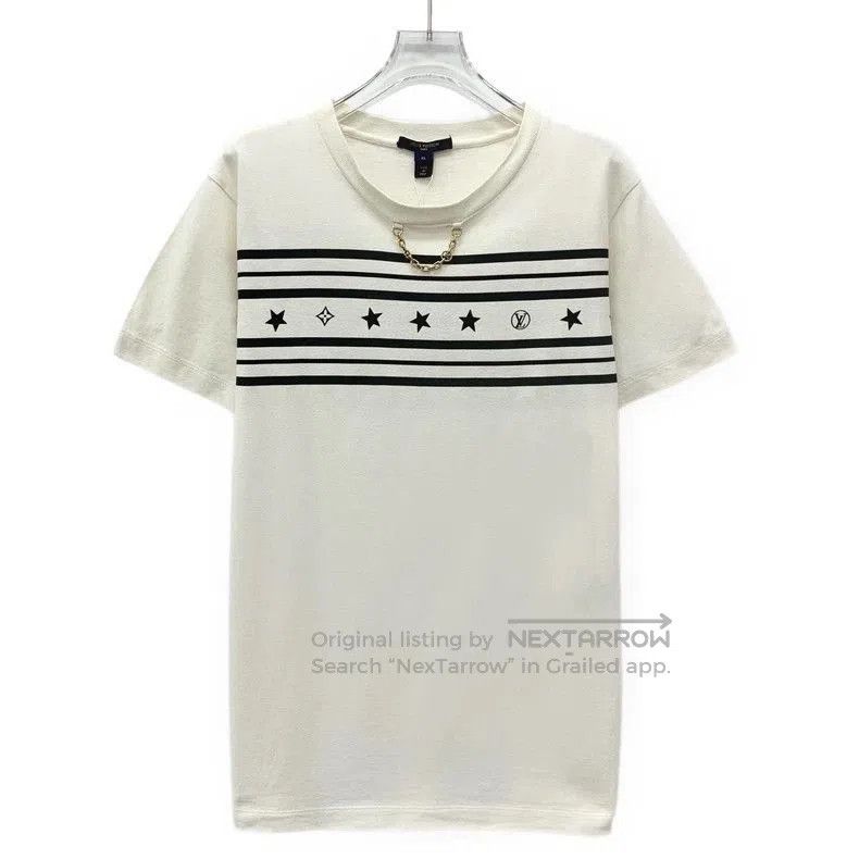Louis Vuitton Louis Vuitton White Striped Cotton T. Size US XL / EU 56 / 4 - 1 Thumbnail