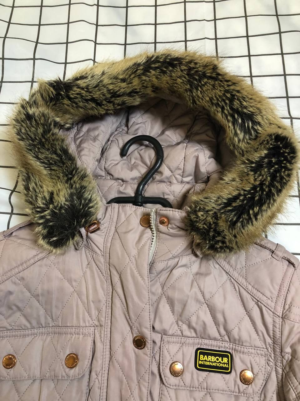 Barbour BARBOUR Womens International Latte Enduro Quilt Jacket Size M / US 6-8 / IT 42-44 - 4 Thumbnail