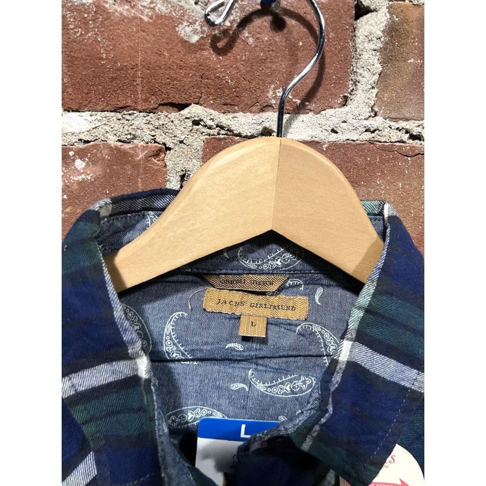 Vintage VINTAGE JACHS Girlfriend Mens Green Plaid Long Sleeve Button Up Flannel Size L NWT Size US L / EU 52-54 / 3 - 3 Thumbnail