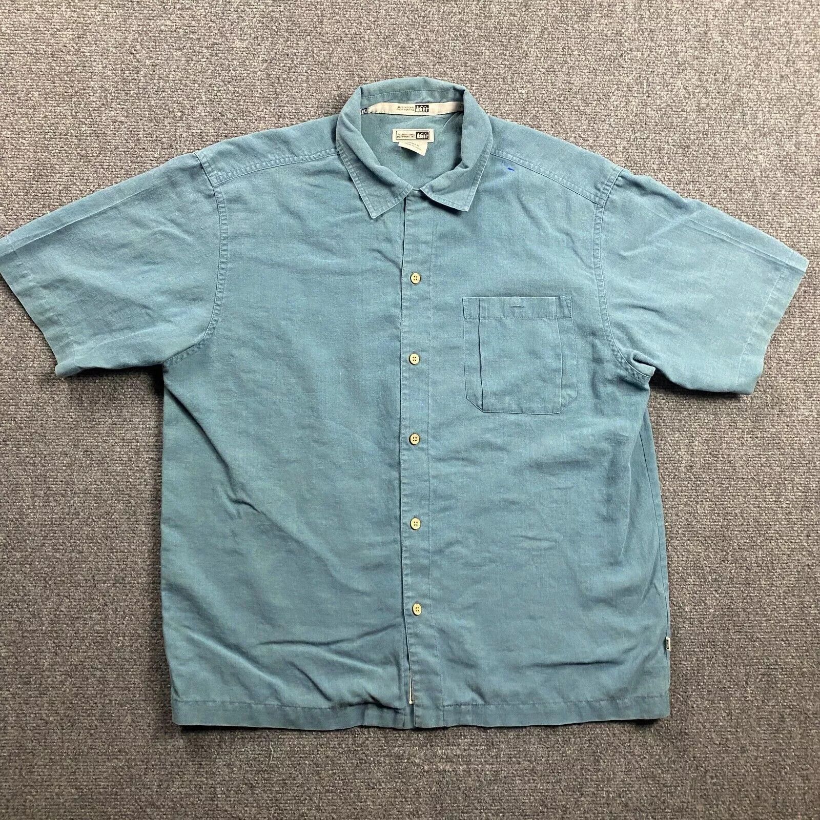 Rei REI Shirt Medium Button Up Front Cantiva Hemp P.E.T. Mens Size US M / EU 48-50 / 2 - 1 Thumbnail