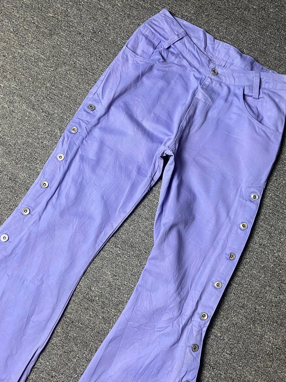 Japanese Brand F.T.S Co Brand Flared Pants with Sides Snap Buttons (154) Size 27" / US 4 / IT 40 - 8 Thumbnail