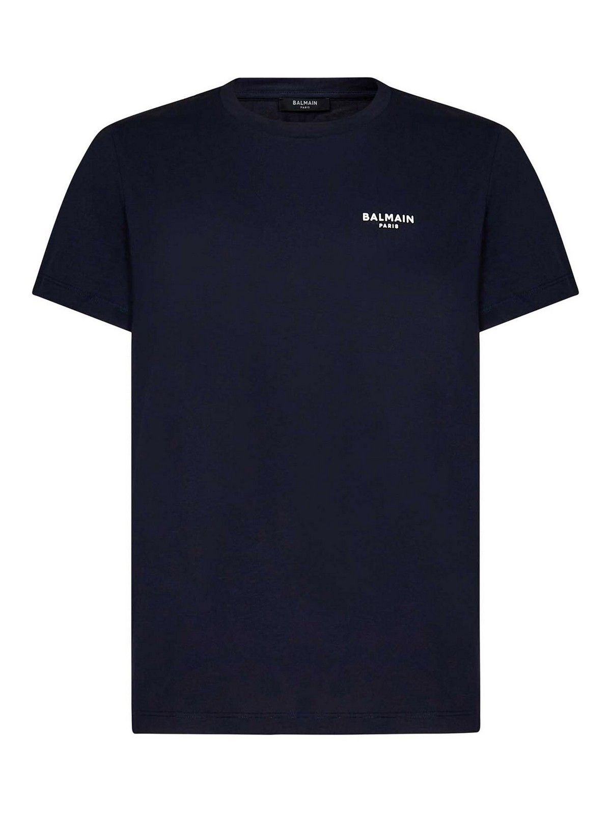 o1srvl11e1123 Flock T-Shirt in Navy Blue