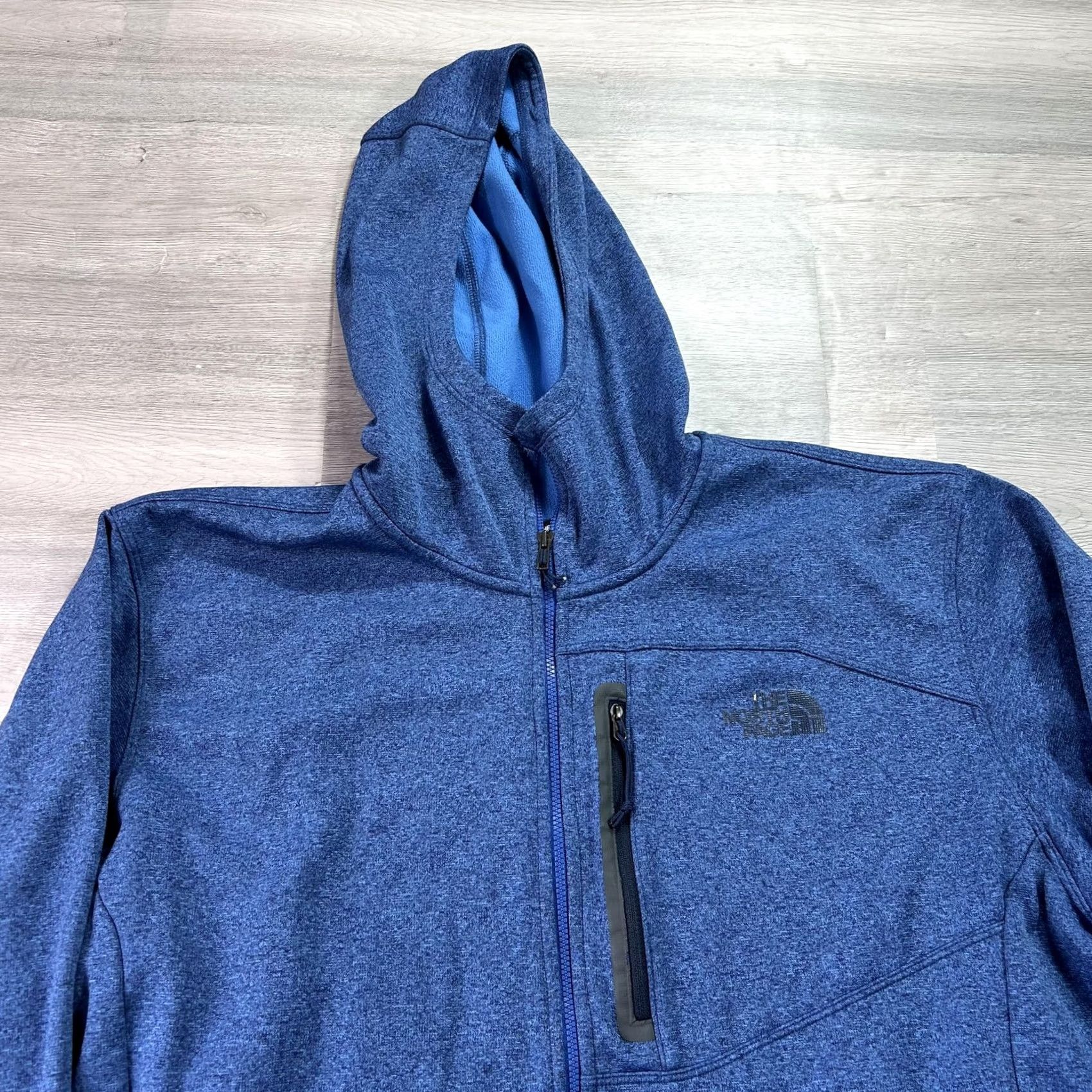 The North Face The North Face Jacket Mens XL Blue Hooded Full Zip Softshell Hiking Outdoor Size US XL / EU 56 / 4 - 4 Thumbnail