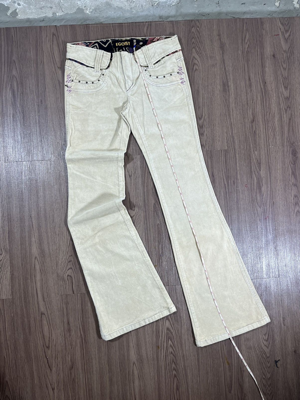EGOIST EGOIST Y2K Oriental Corduroy Bootcut Flared Pants Size US 31 - 17 Thumbnail