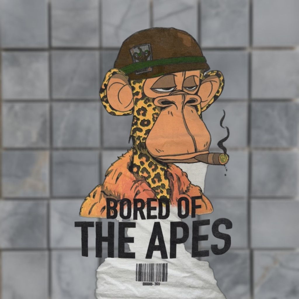 Vintage Bored of the Apes Graphic T-Shirt White Small 17x25 Streetwear NFT Parody Tee Mens S Short Sleeve Tees Size US S / EU 44-46 / 1 - 1 Thumbnail