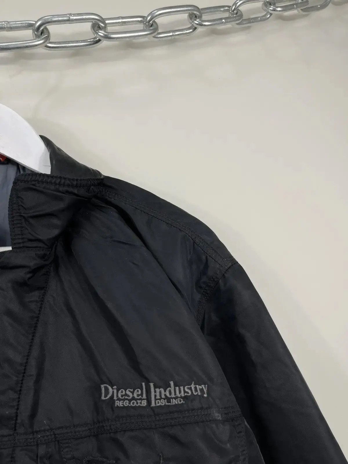 Diesel × Vintage Vintage Diesel 90s Rare Nylon Leather Avant Garde Jacket Size US L / EU 52-54 / 3 - 2 Thumbnail